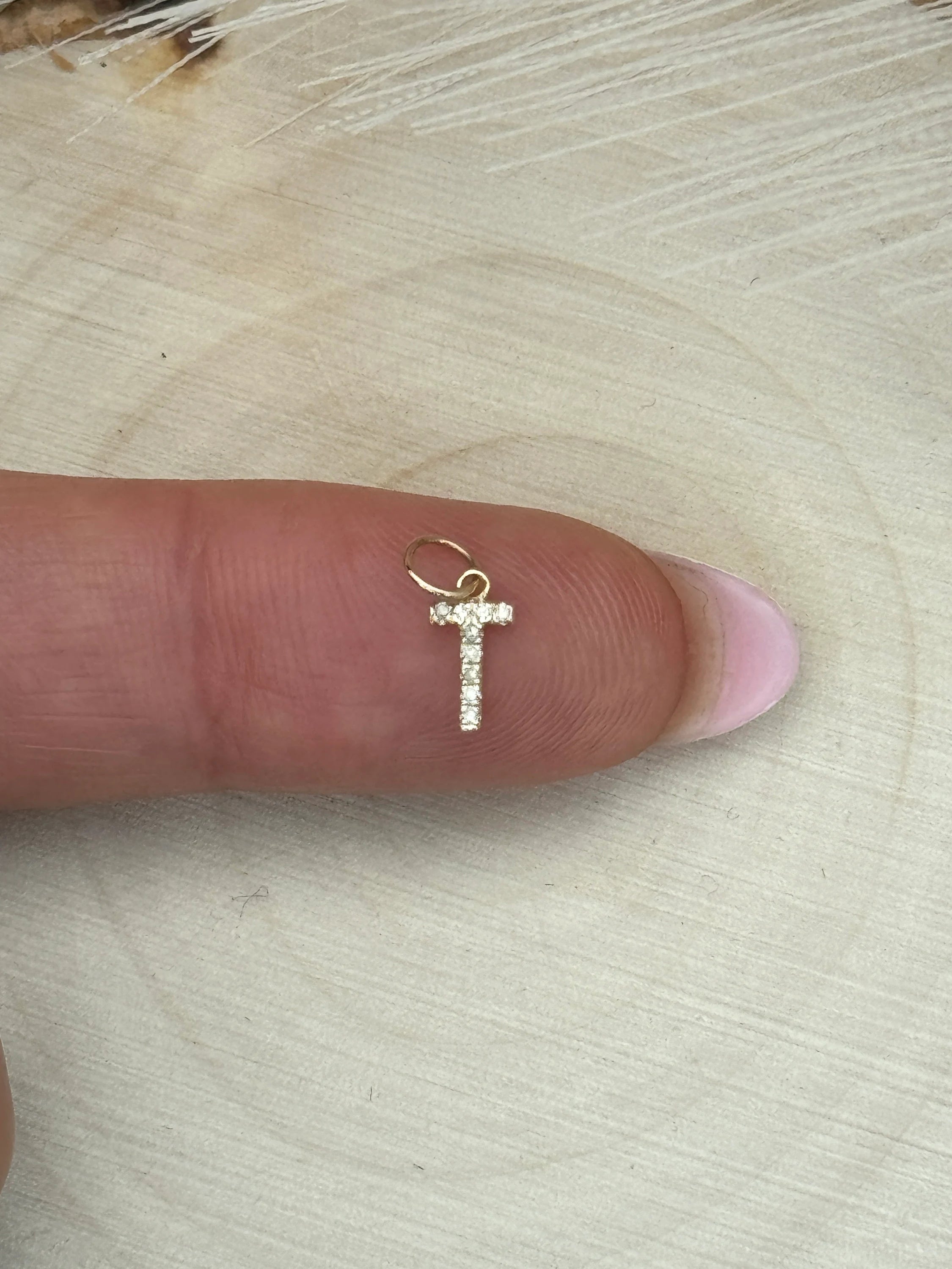 "T" Diamond Charm