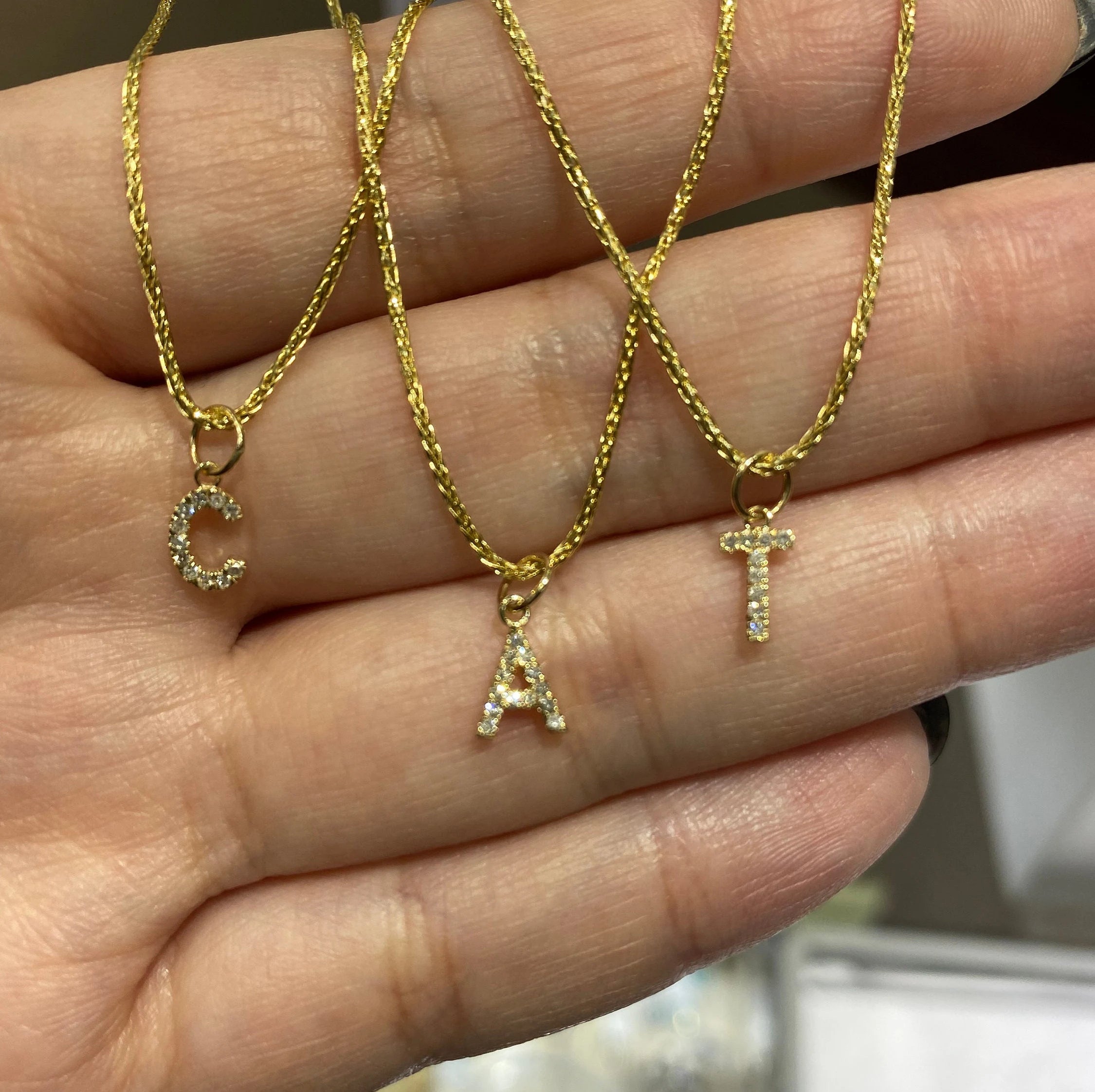"T" Diamond Charm