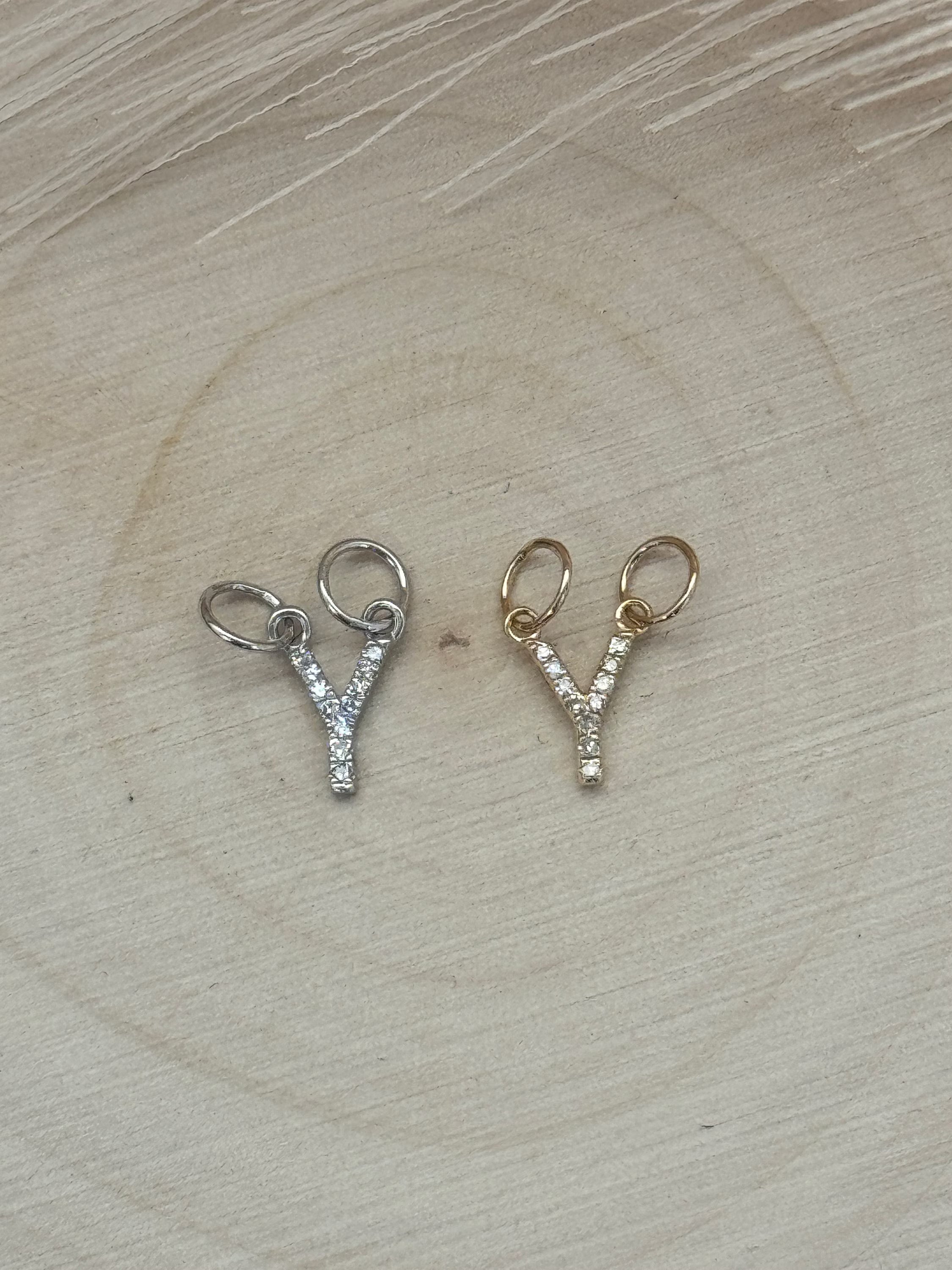 "Y" Diamond Charm