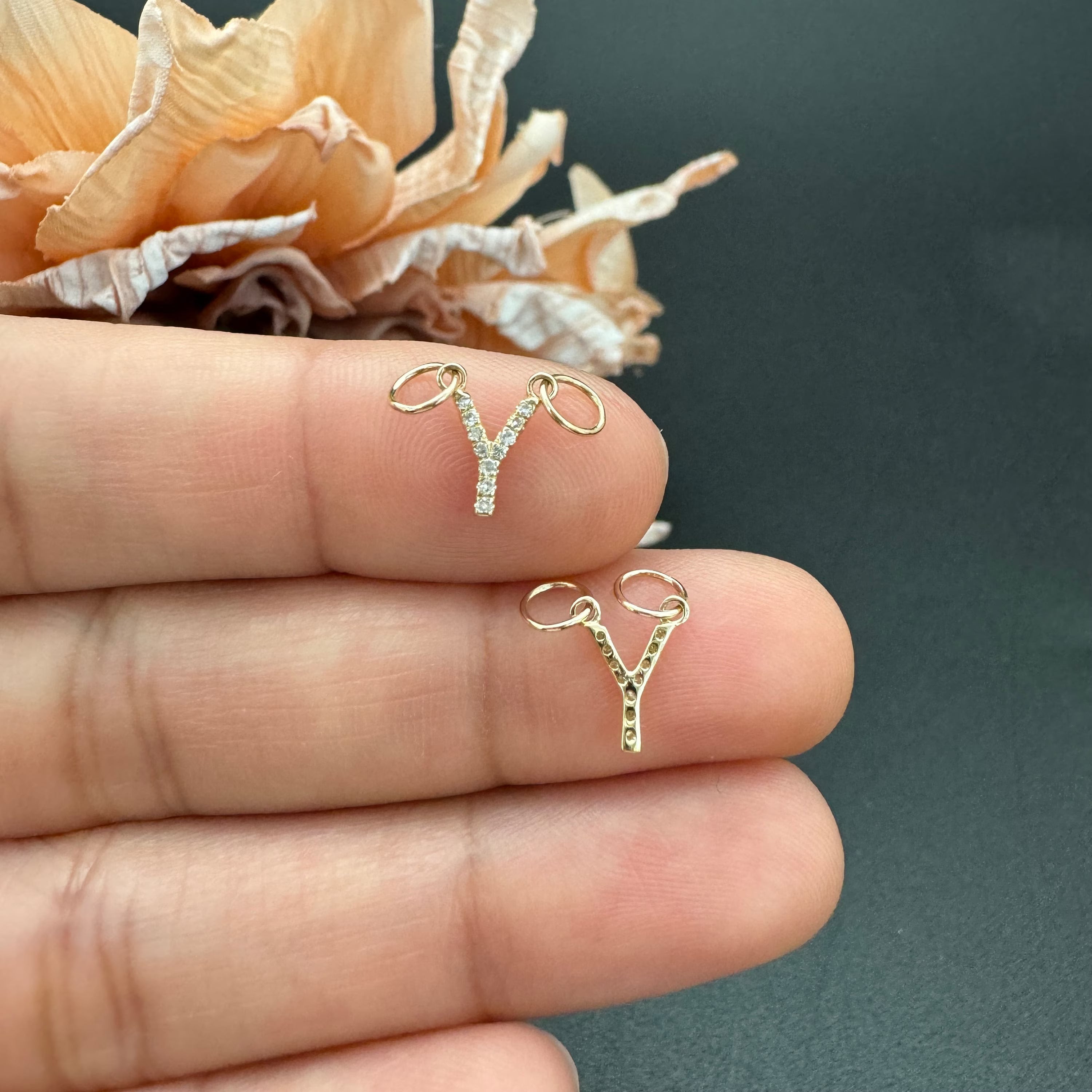 "Y" Diamond Charm