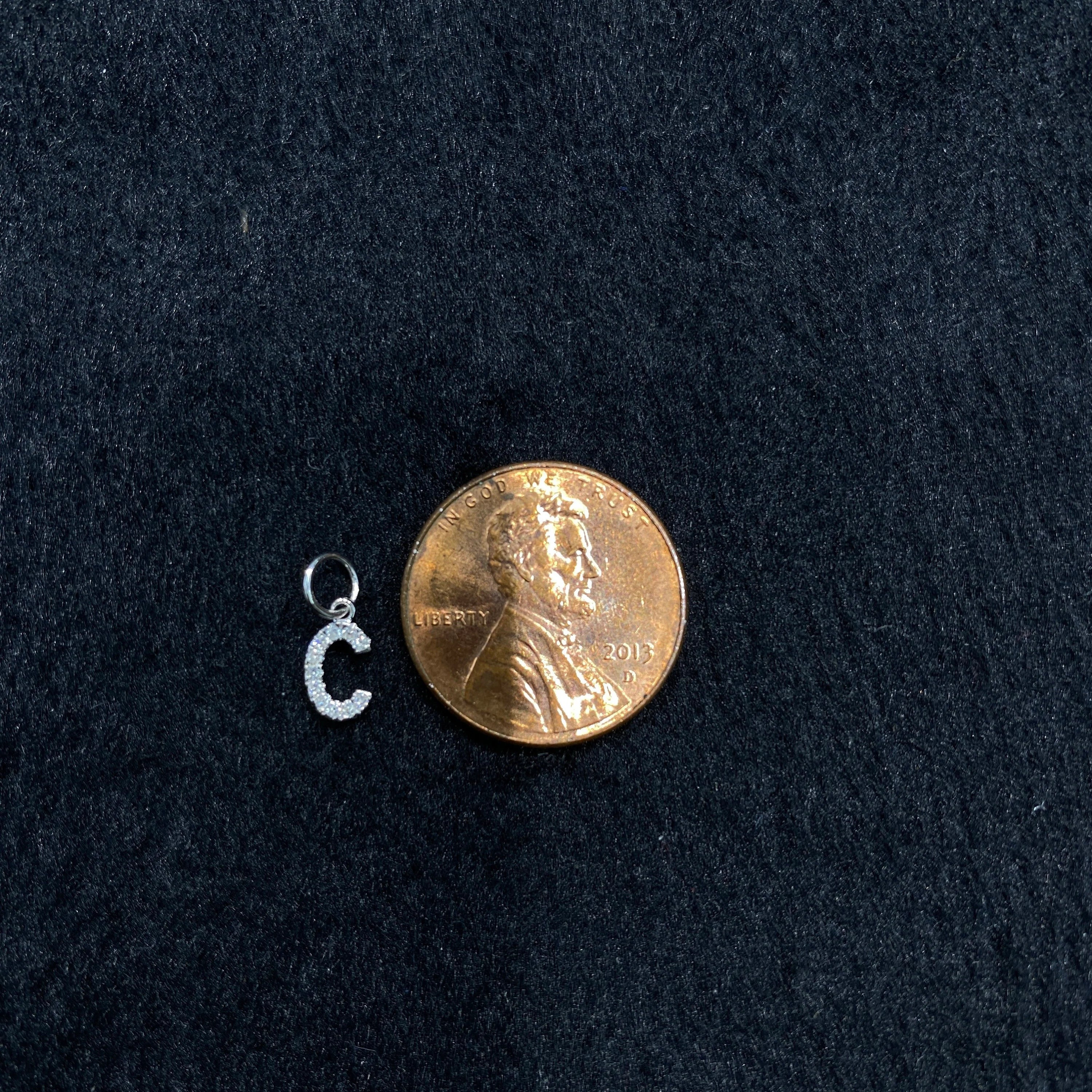 "C" Diamond Charm