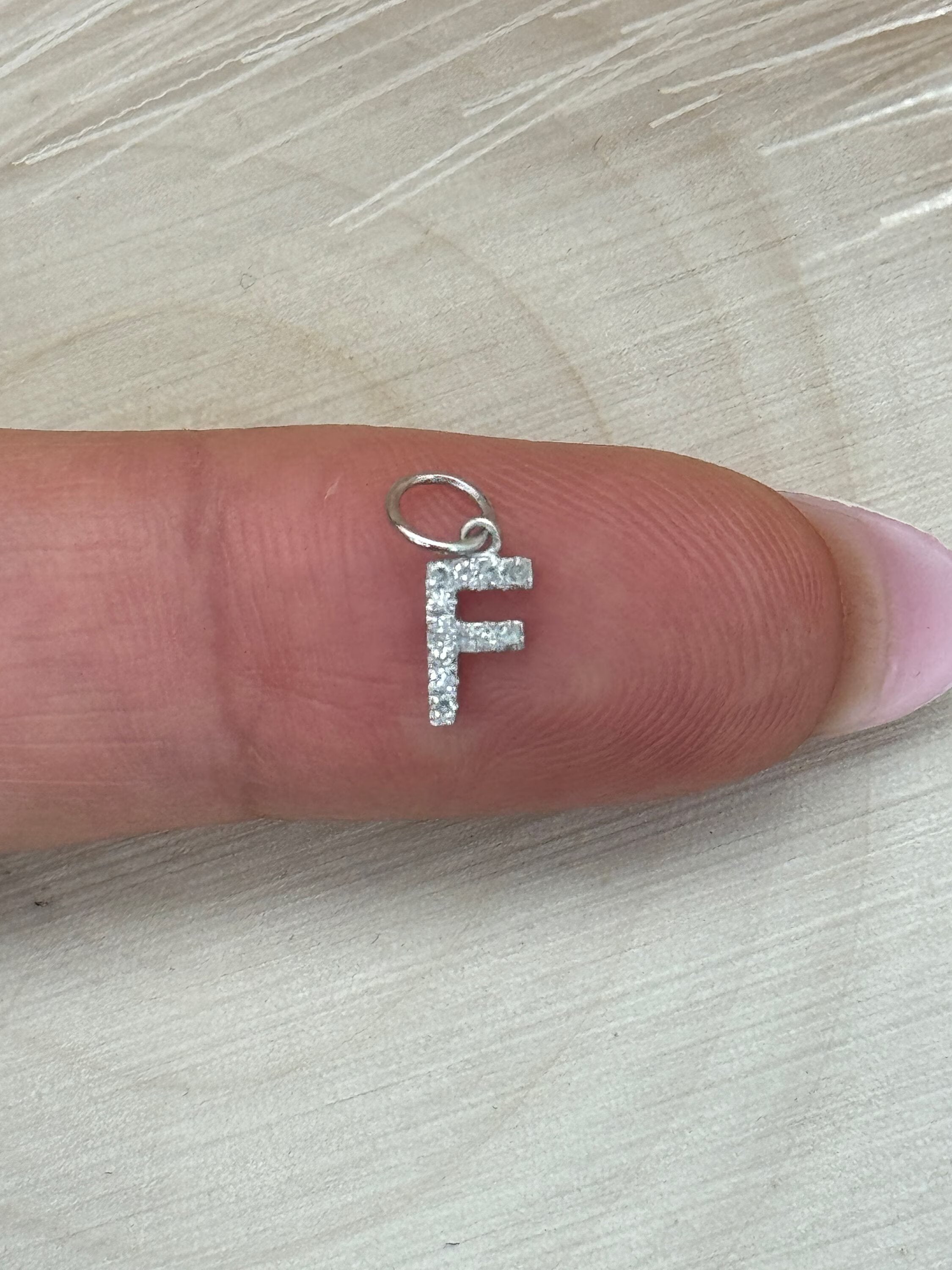 "F" Diamond Charm