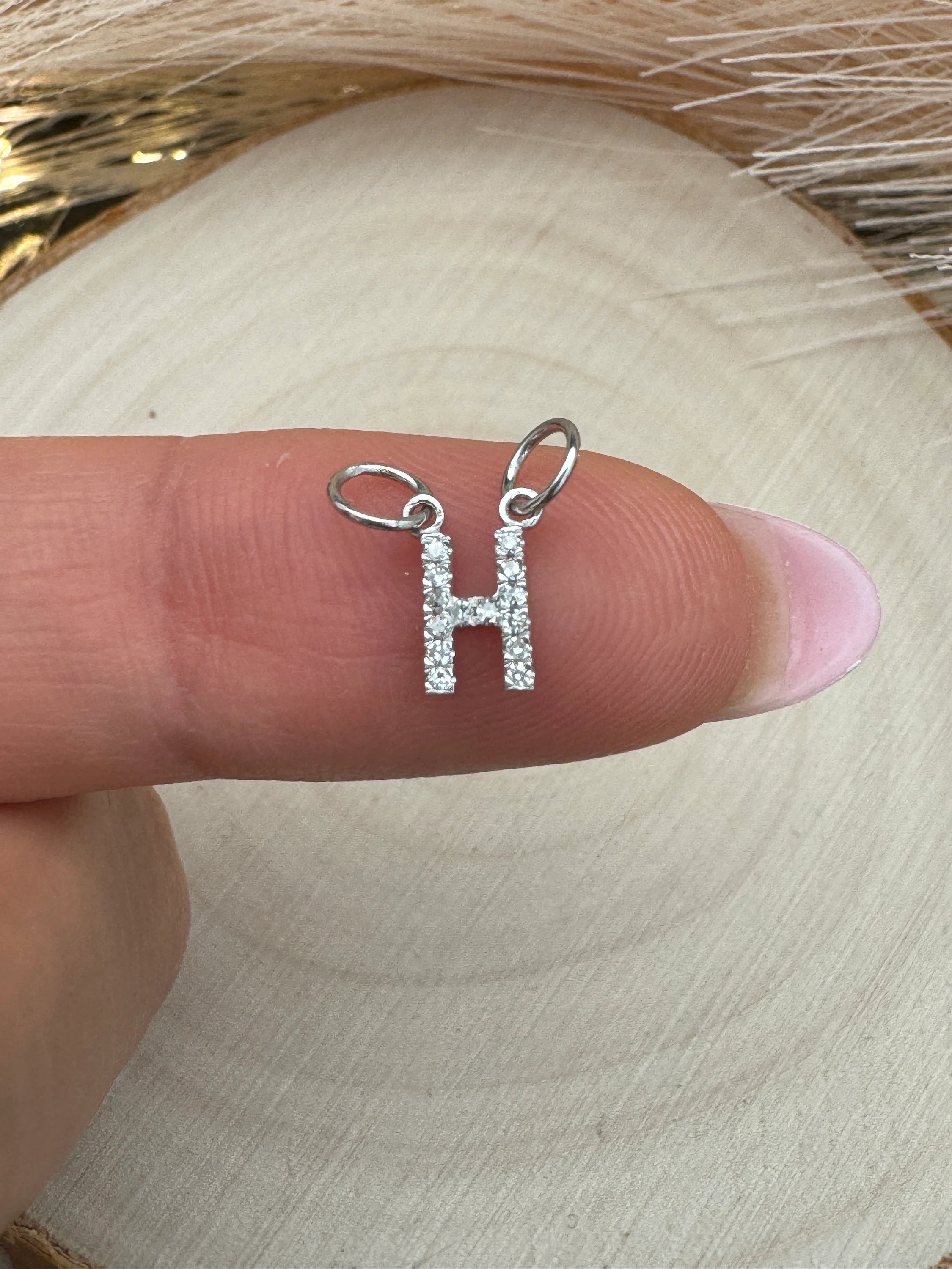 "H" Diamond Charm
