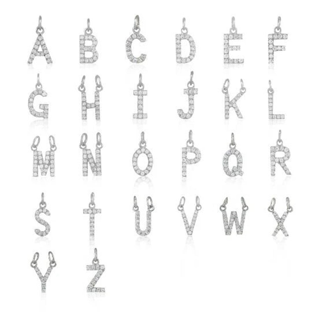 "I" Diamond Charm