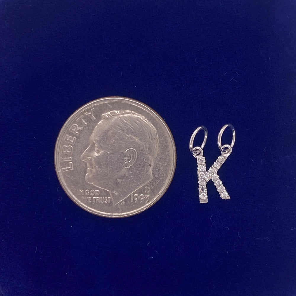 "K" Diamond Charm
