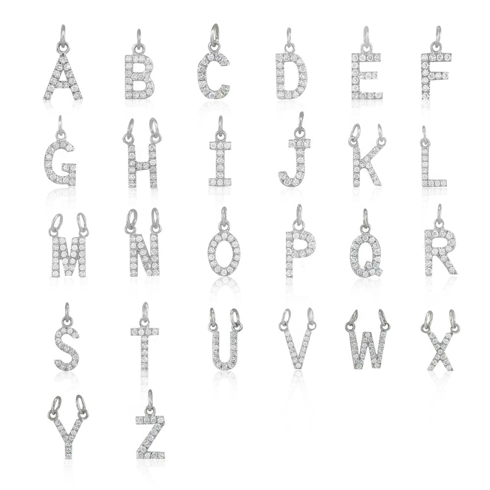 "K" Diamond Charm
