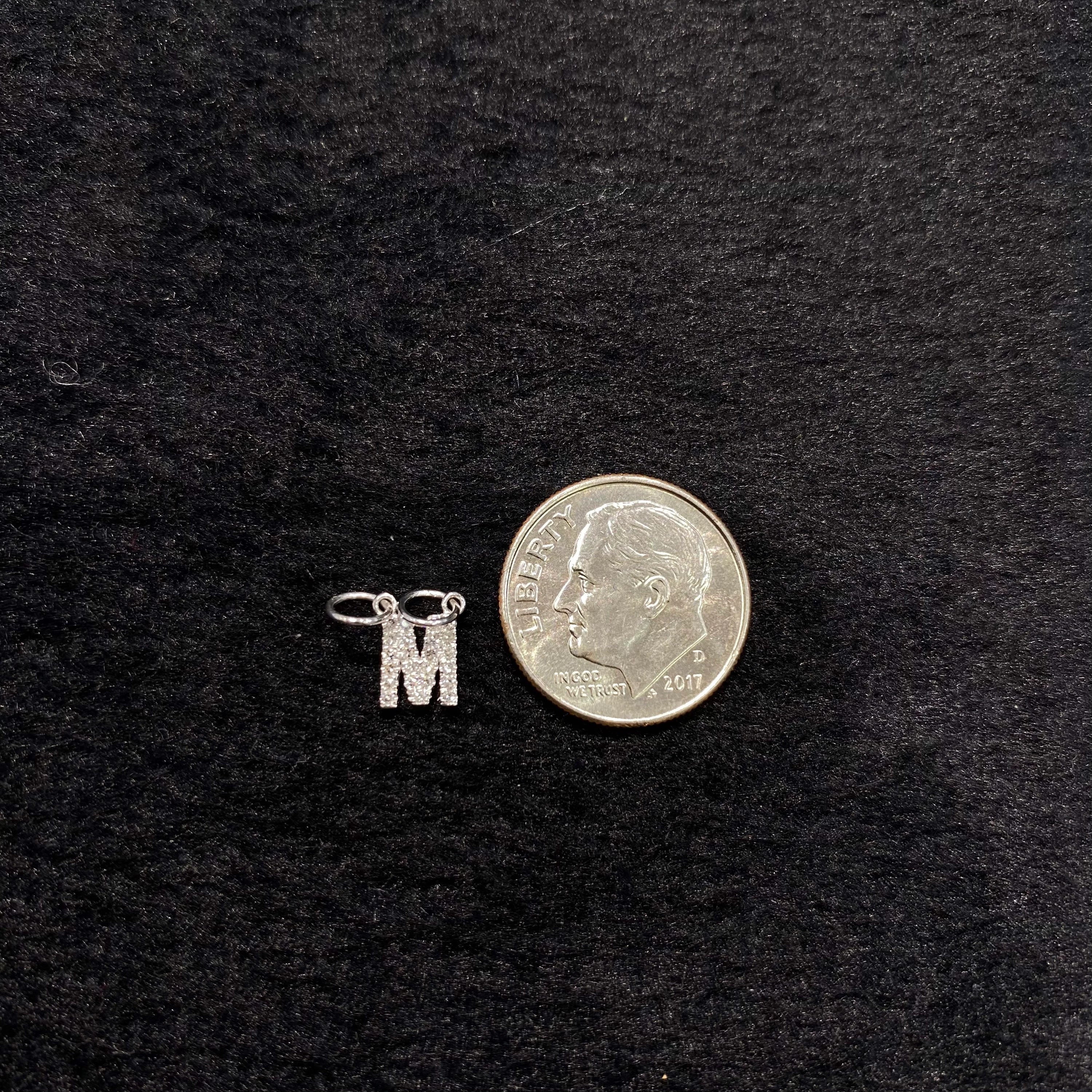 "M" Diamond Charm