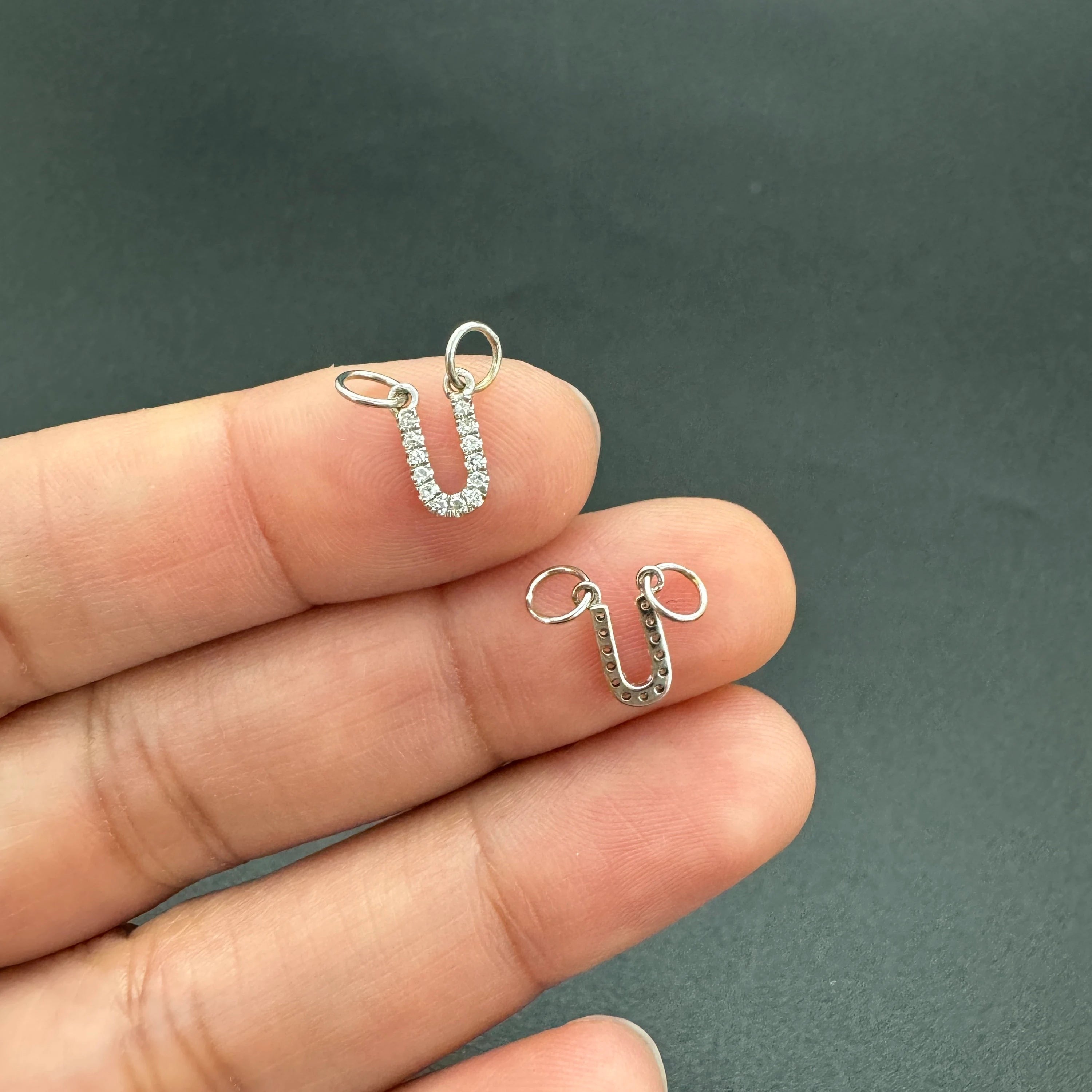 "U" Diamond Charm