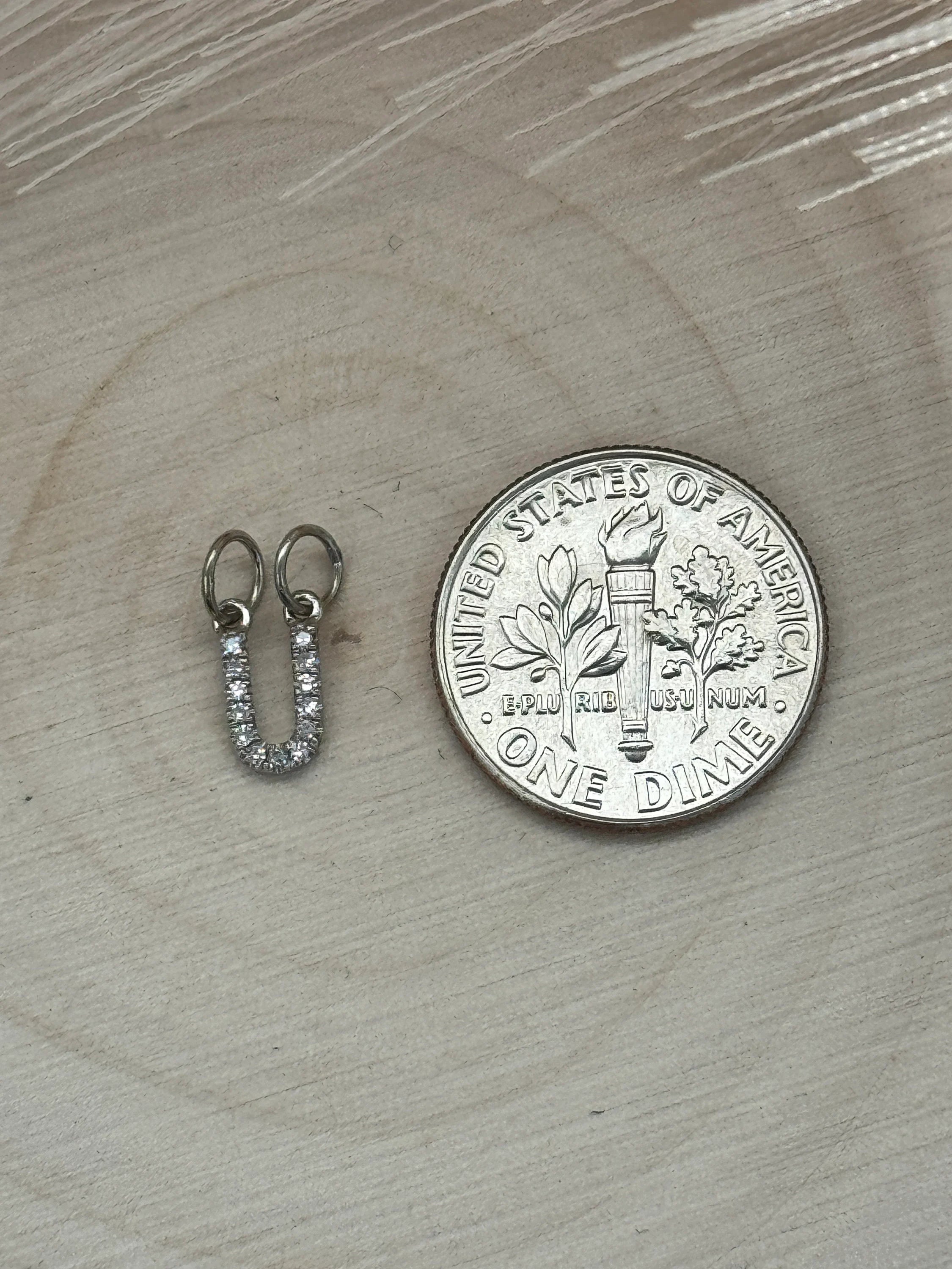 "U" Diamond Charm