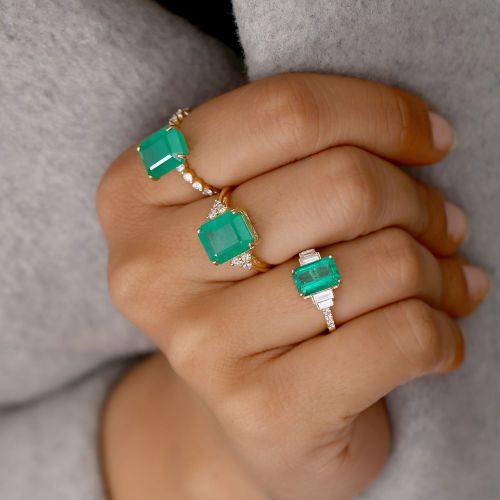 Emerald Octagon Ring