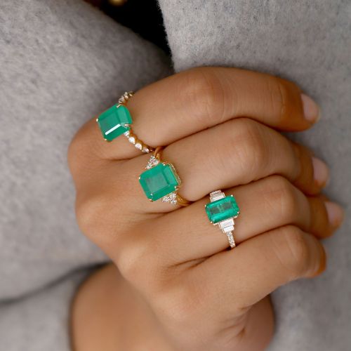 Emerald Octagon Ring
