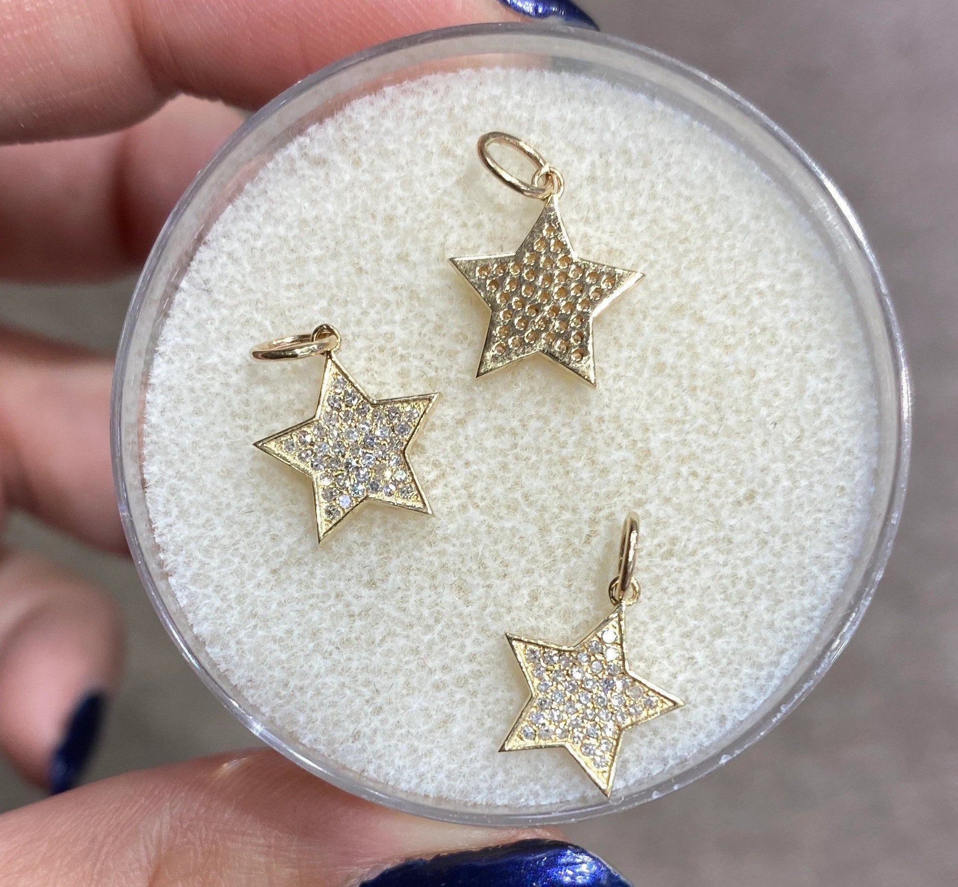Diamond Star Charm 10mm