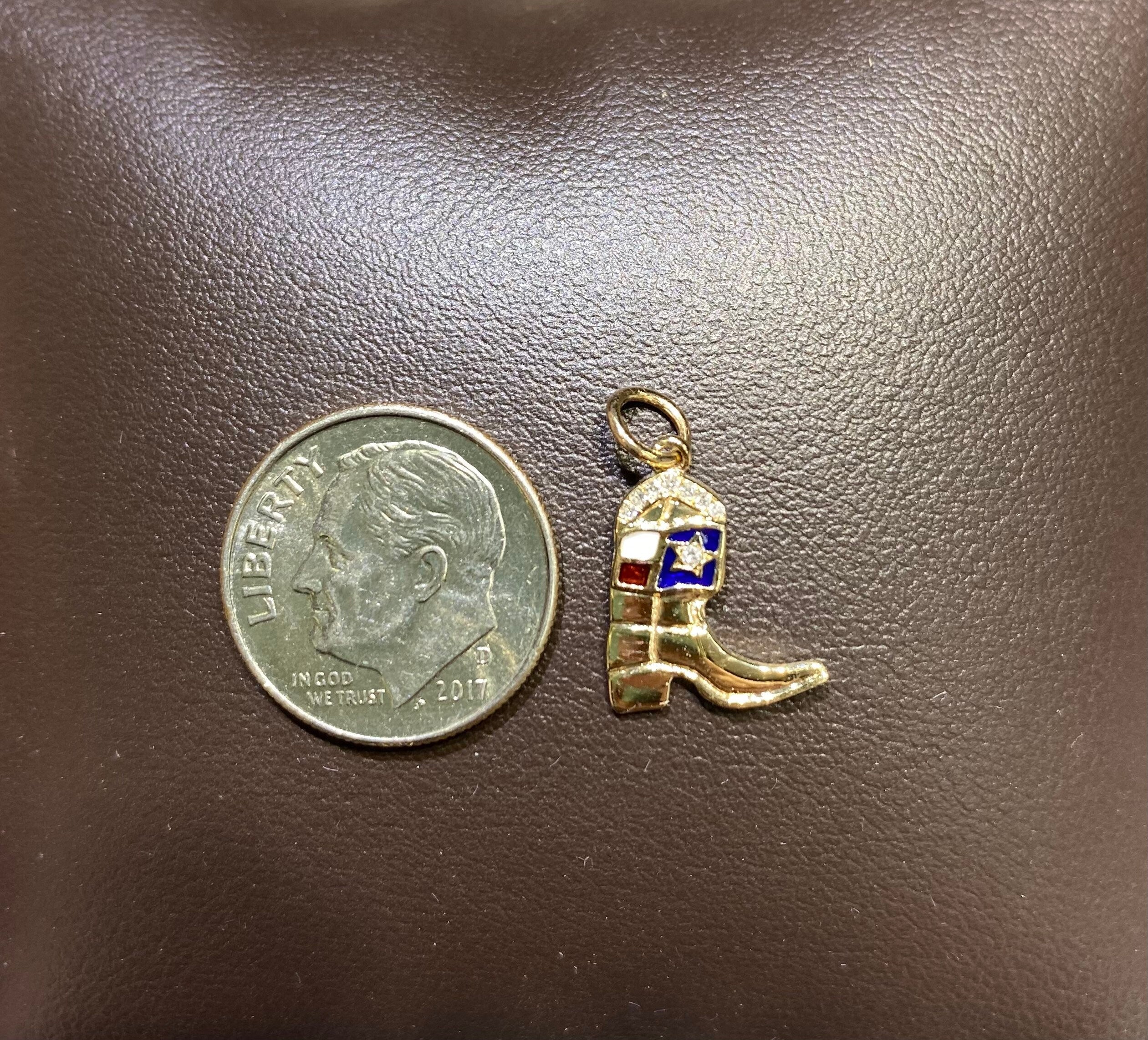 Diamond Cowboy Boot Charm
