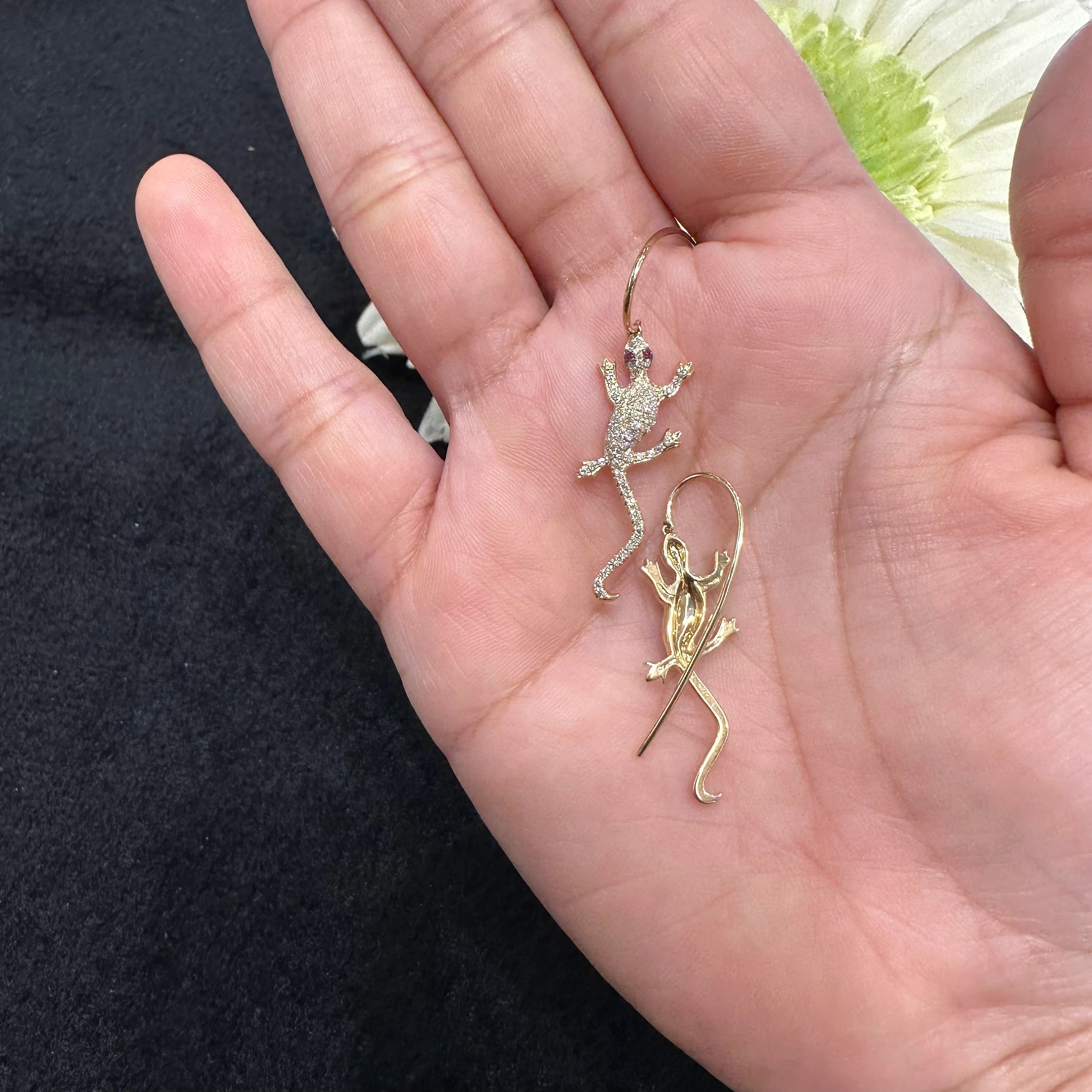 Diamond Lizard Earrings