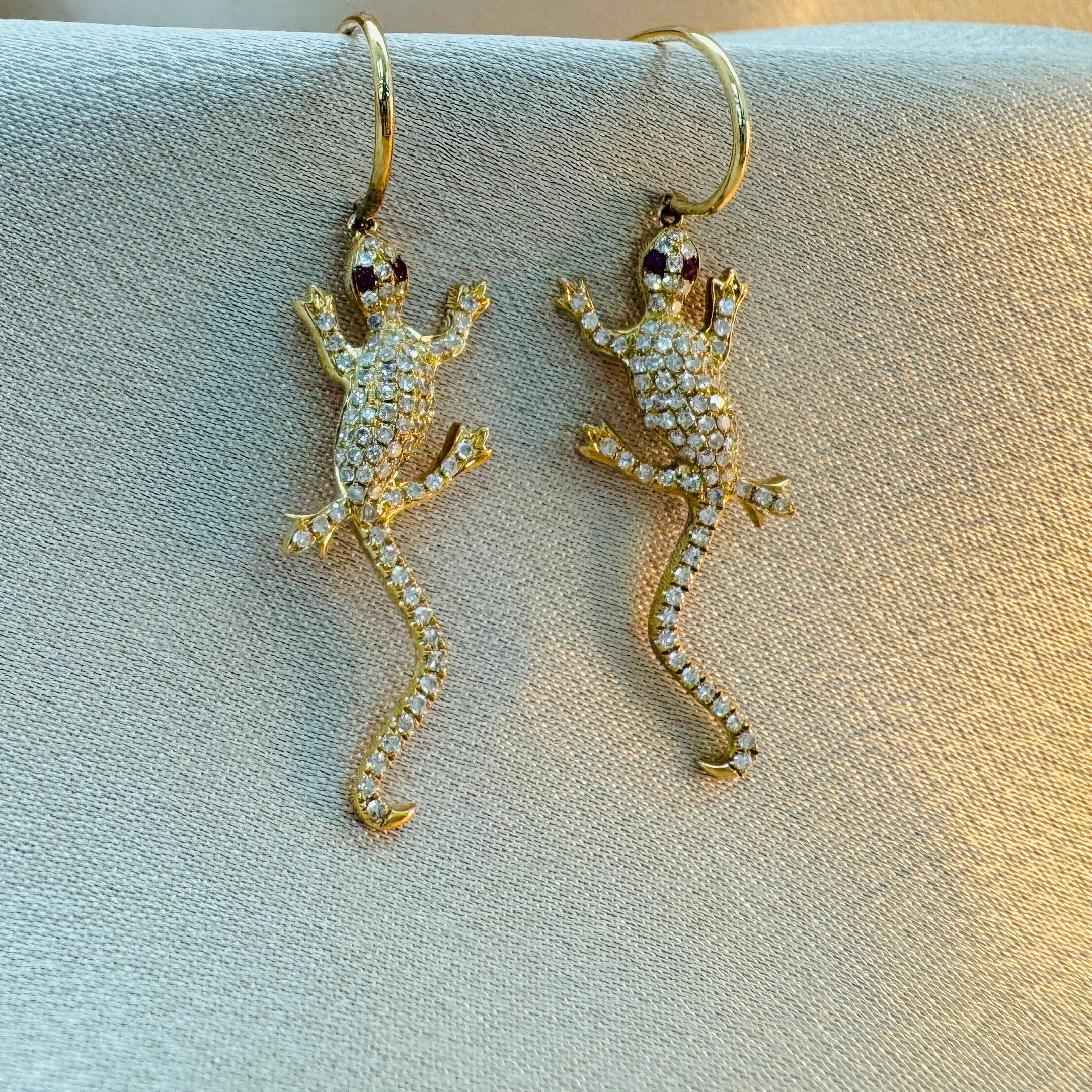 Diamond Lizard Earrings