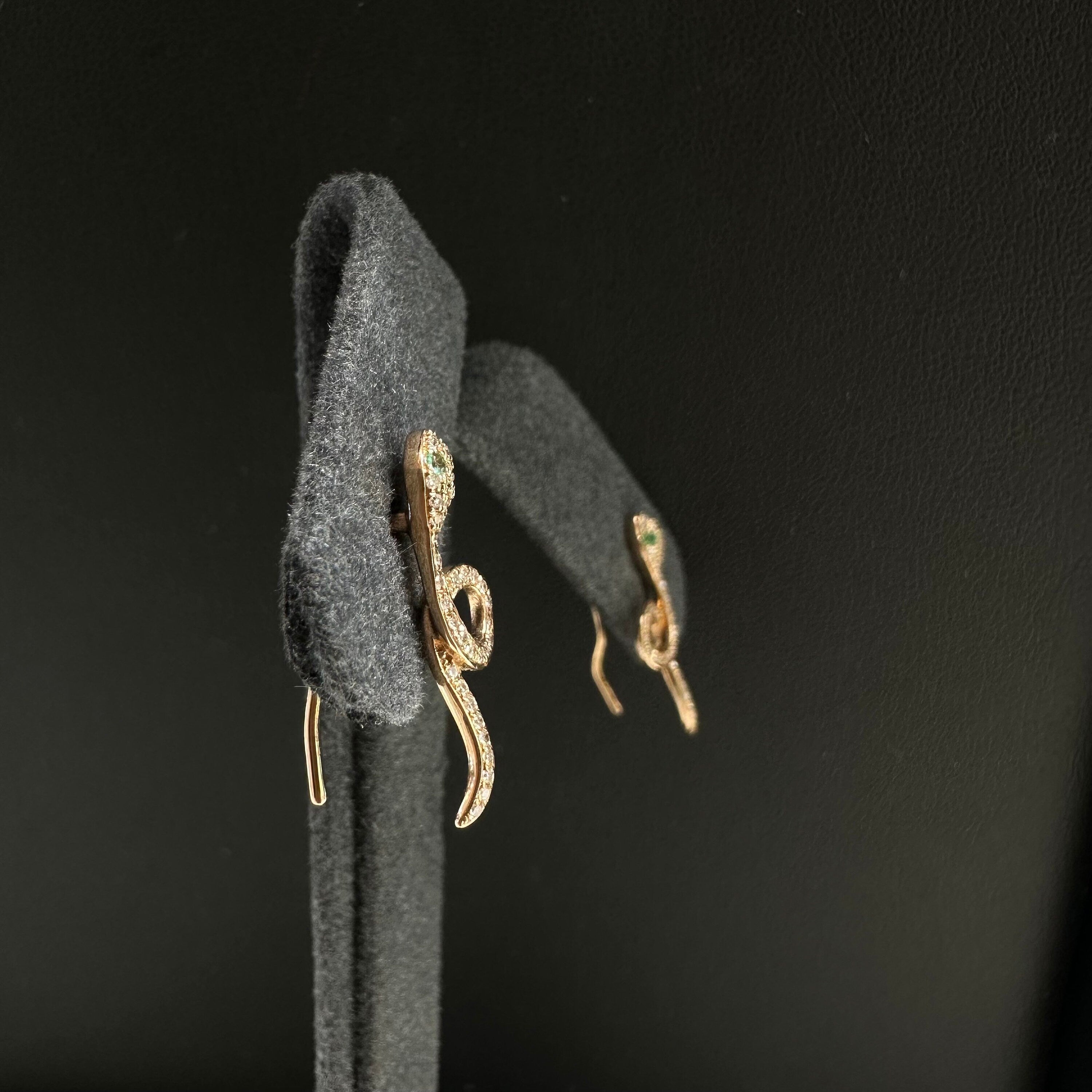 Diamond Snake Earring