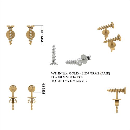 Diamond Screw Studs