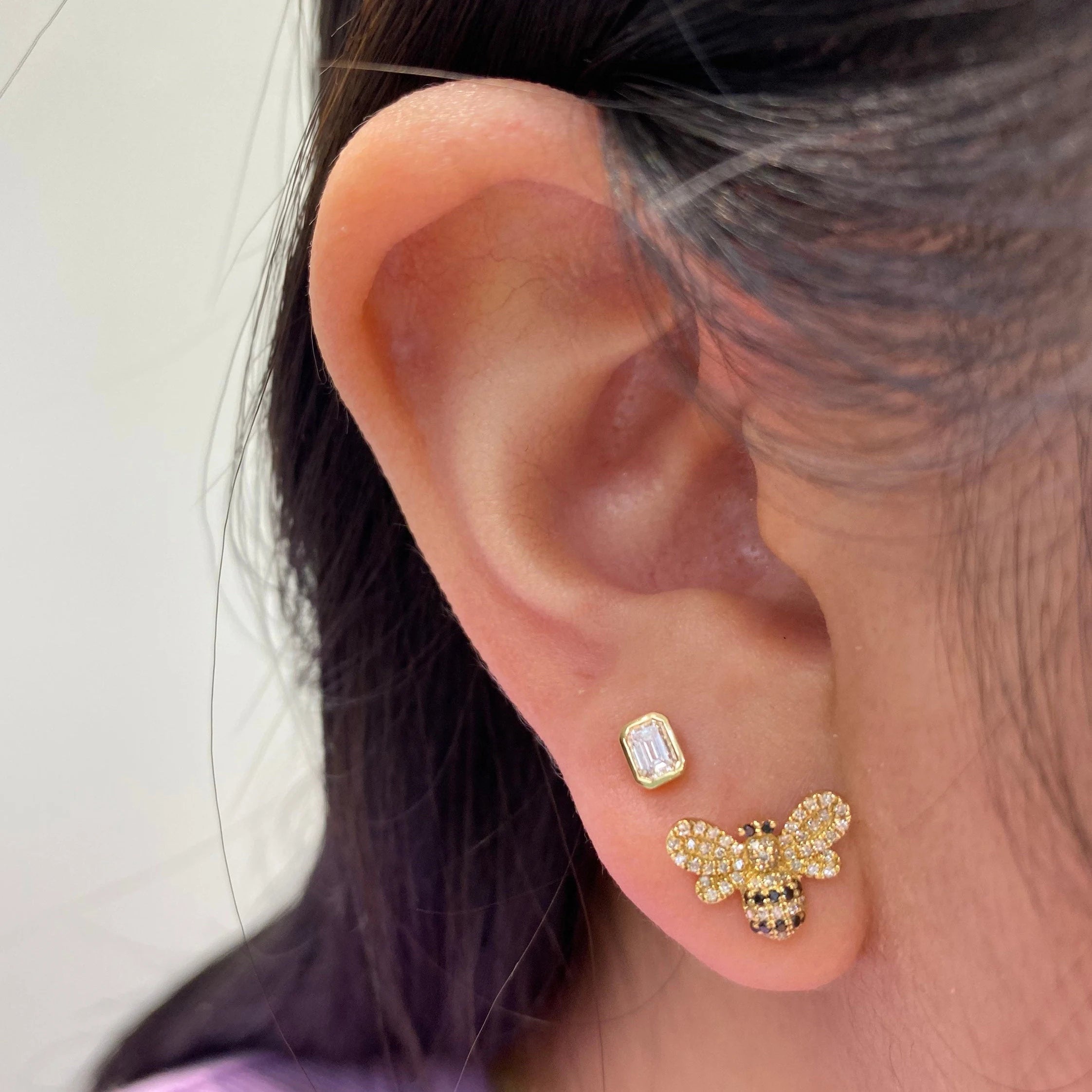 Diamond  Bumble Bee Studs