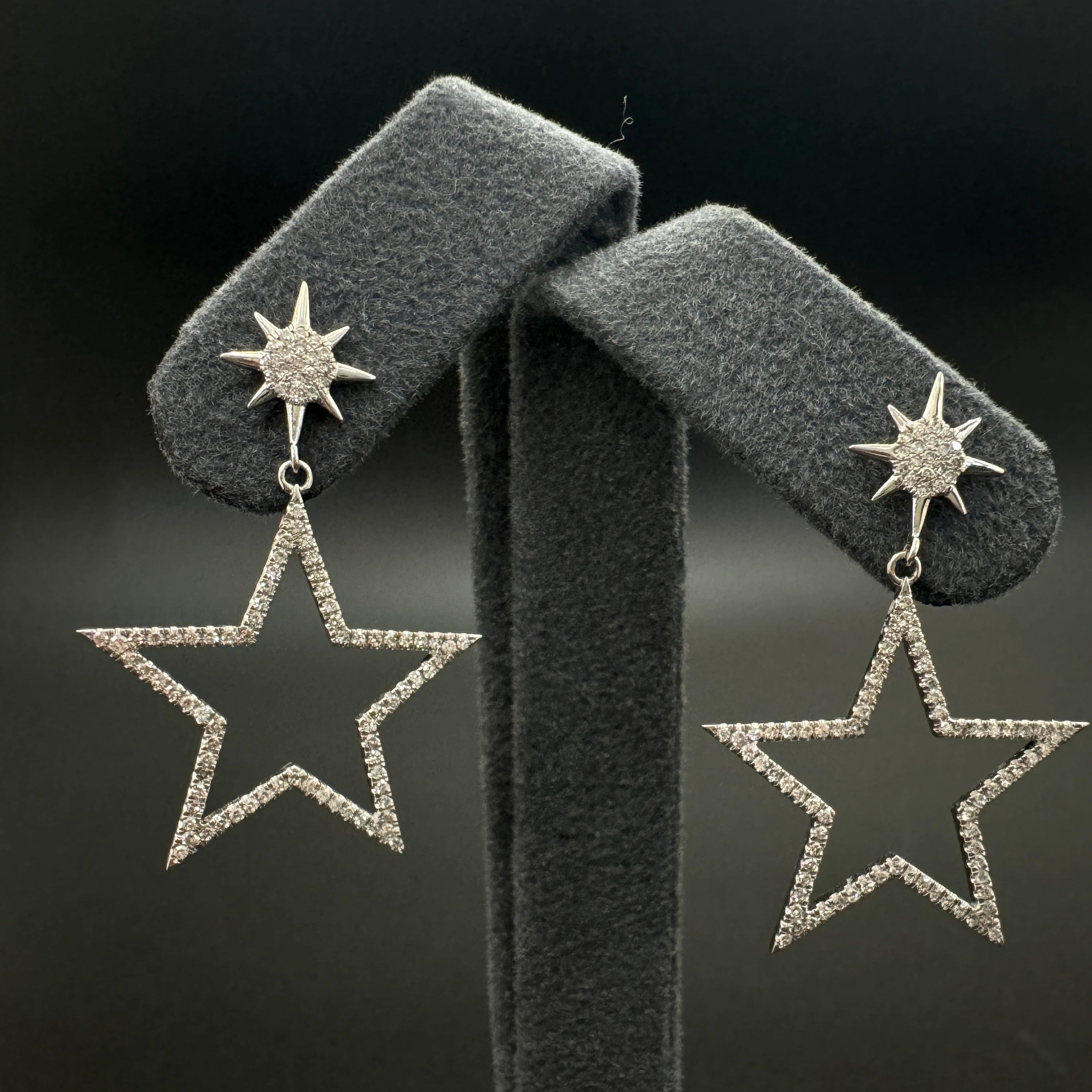 Diamond Star Frame Earrings