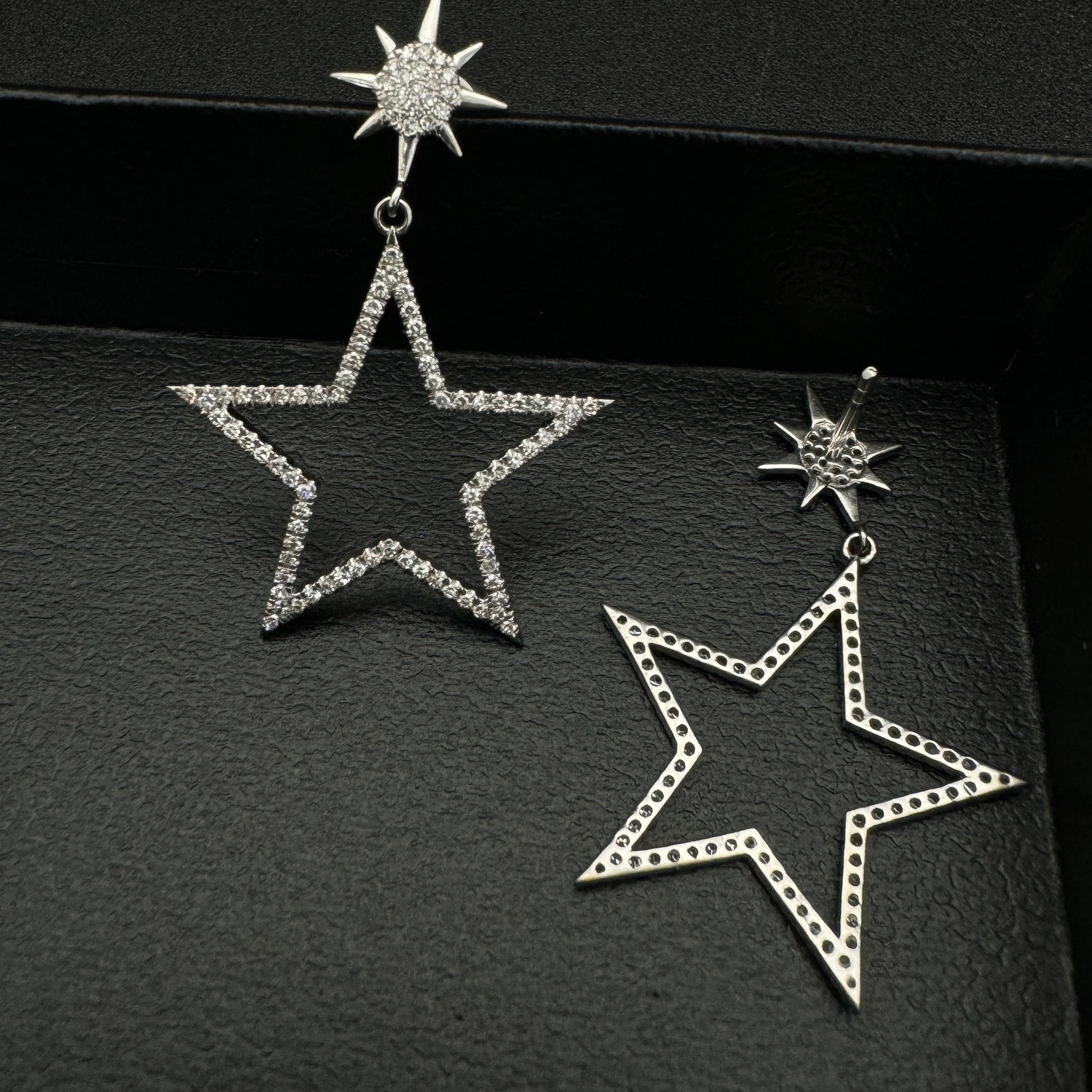 Diamond Star Frame Earrings