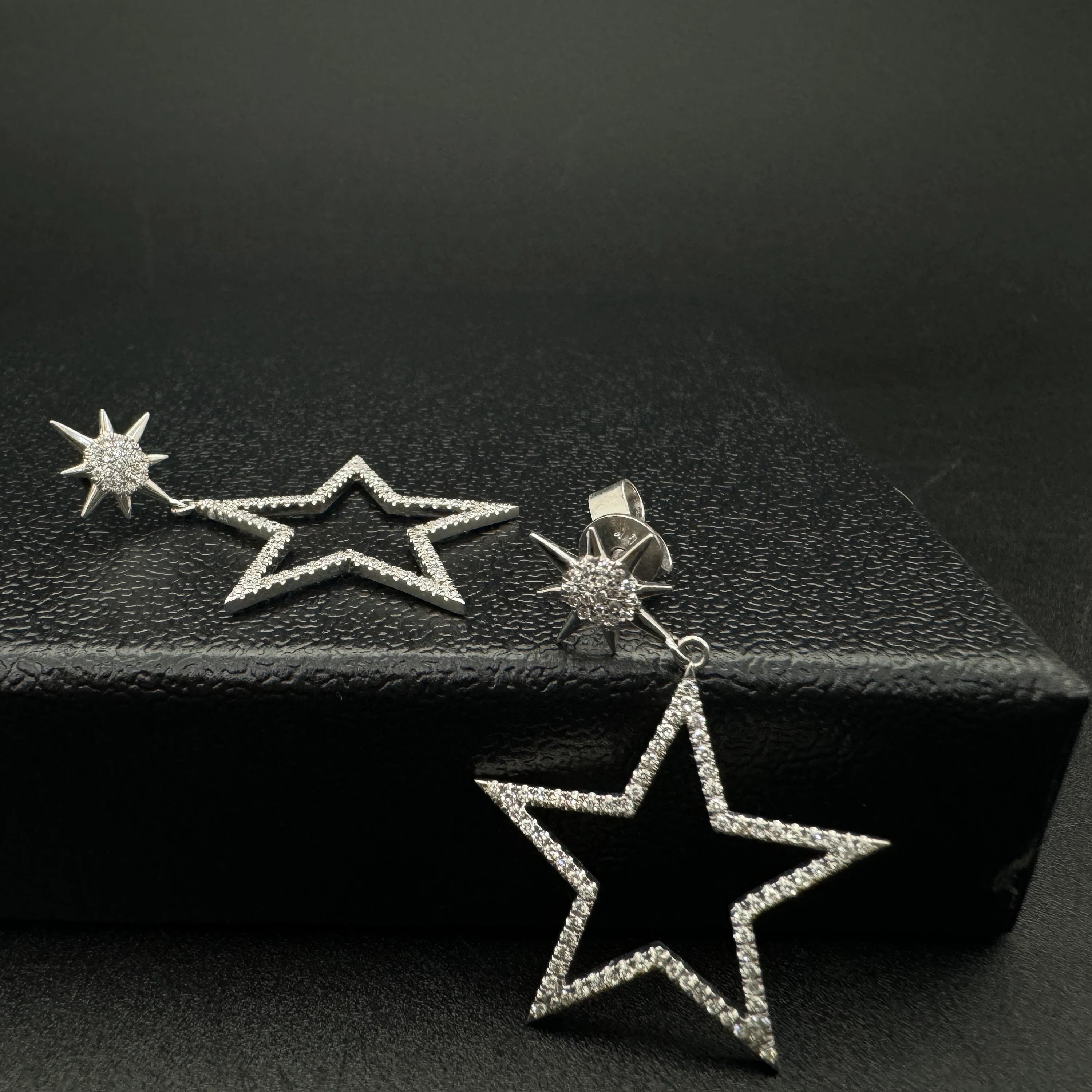 Diamond Star Frame Earrings