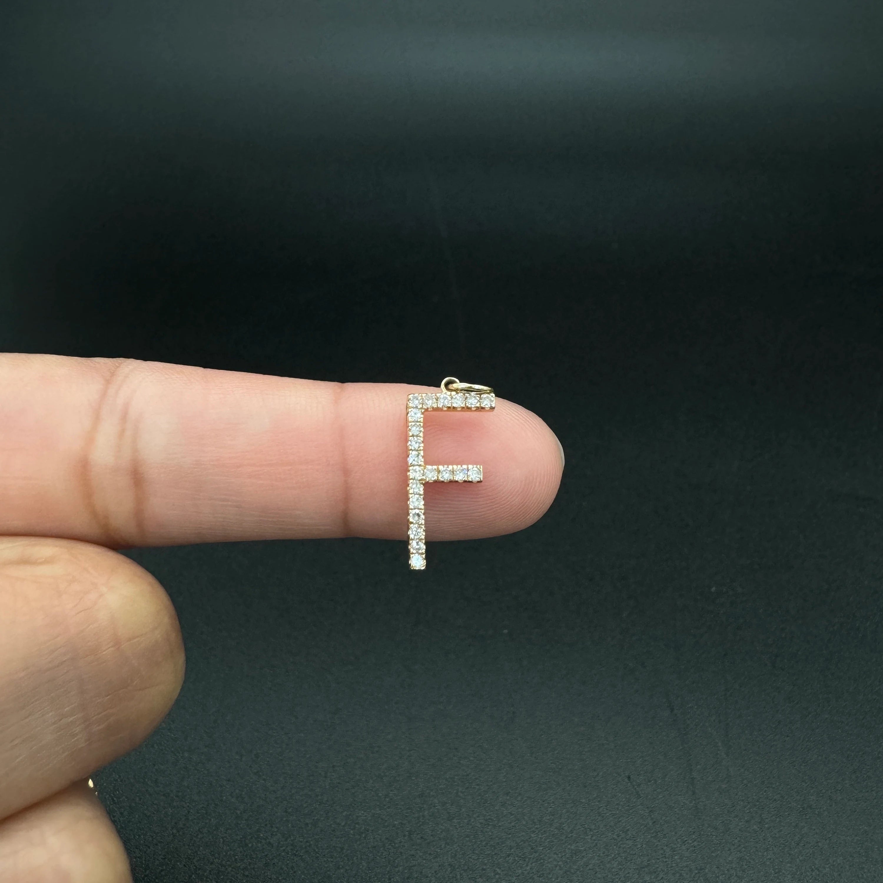 Diamond Alphabet Initial Letter C Pendant 15mm