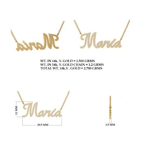 Diamond Maria Necklace 11.5X29mm
