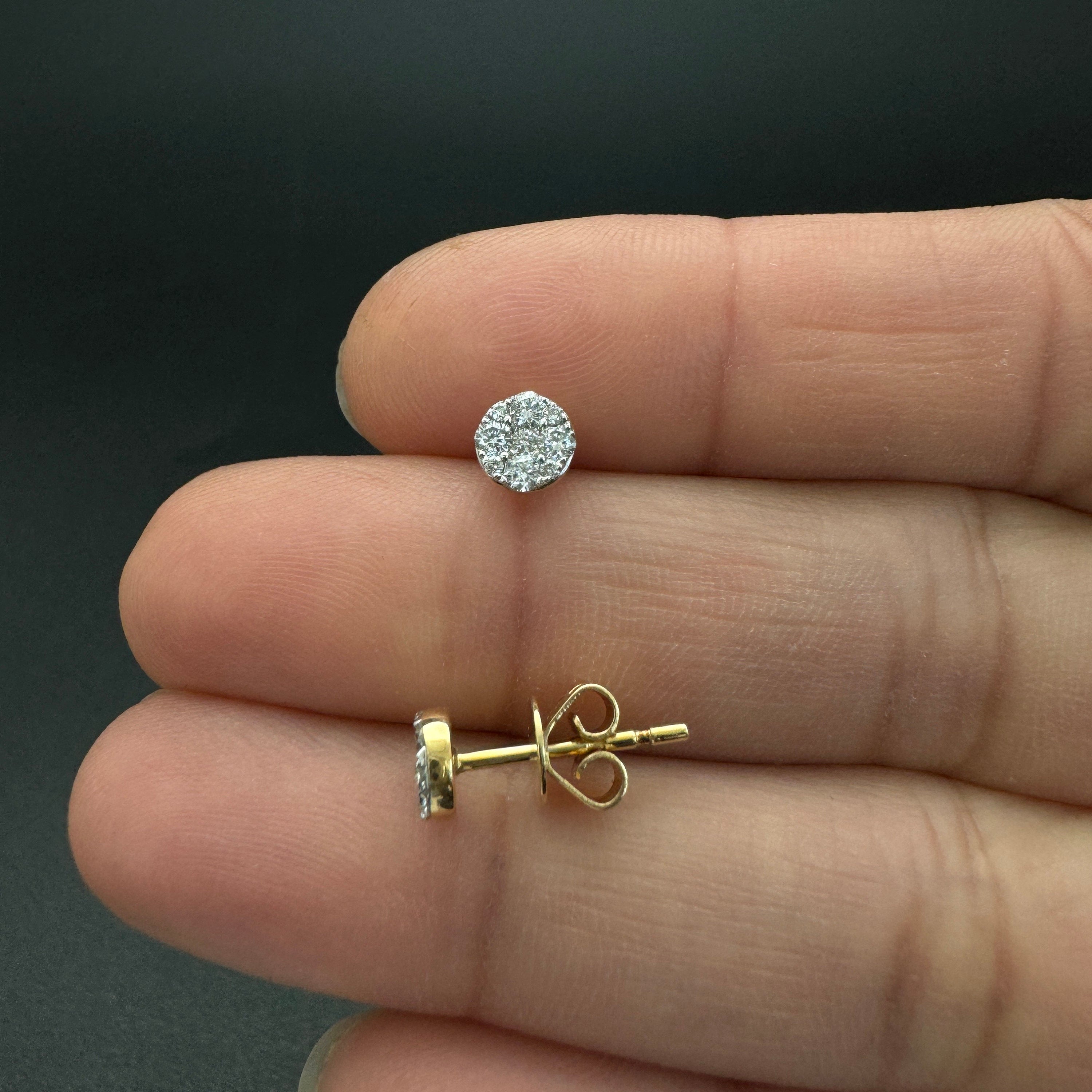Diamond Round Studs 5mm