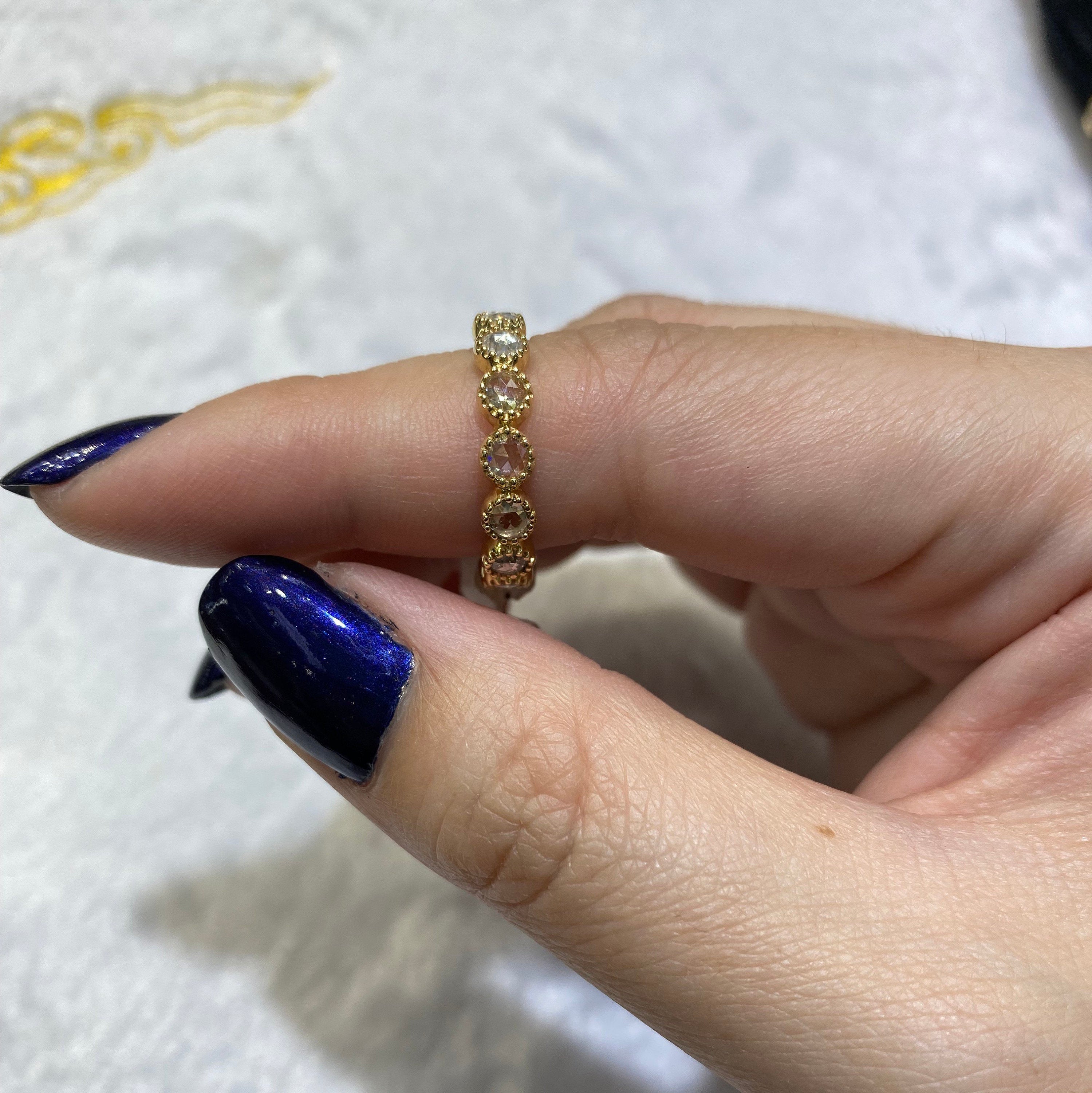 Diamond Studded Rose cut Ring