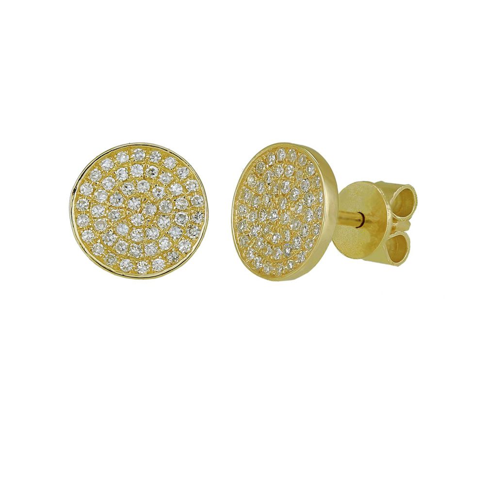 Diamond Studded Mini Disc Studs