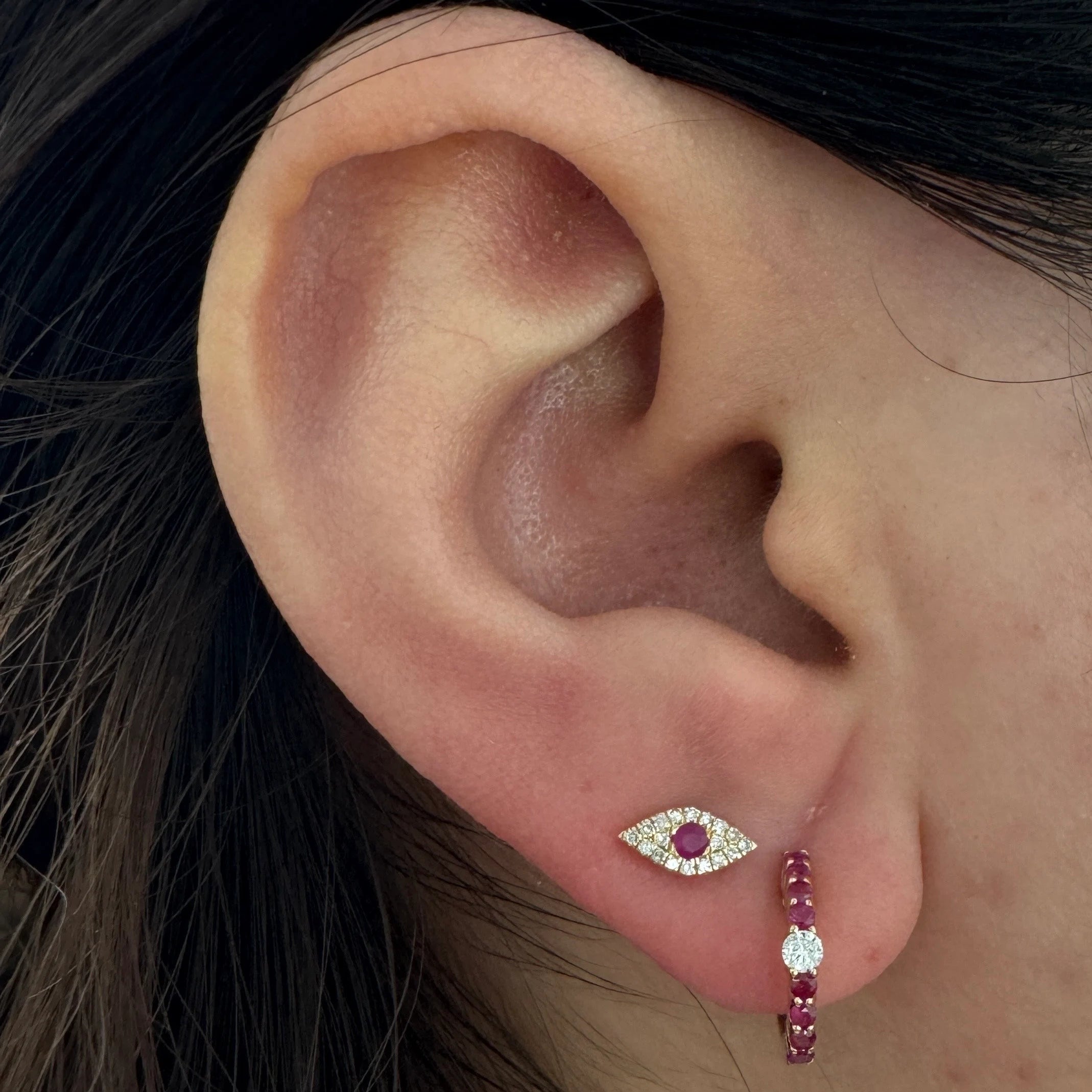 Diamond Eye Ear Studs