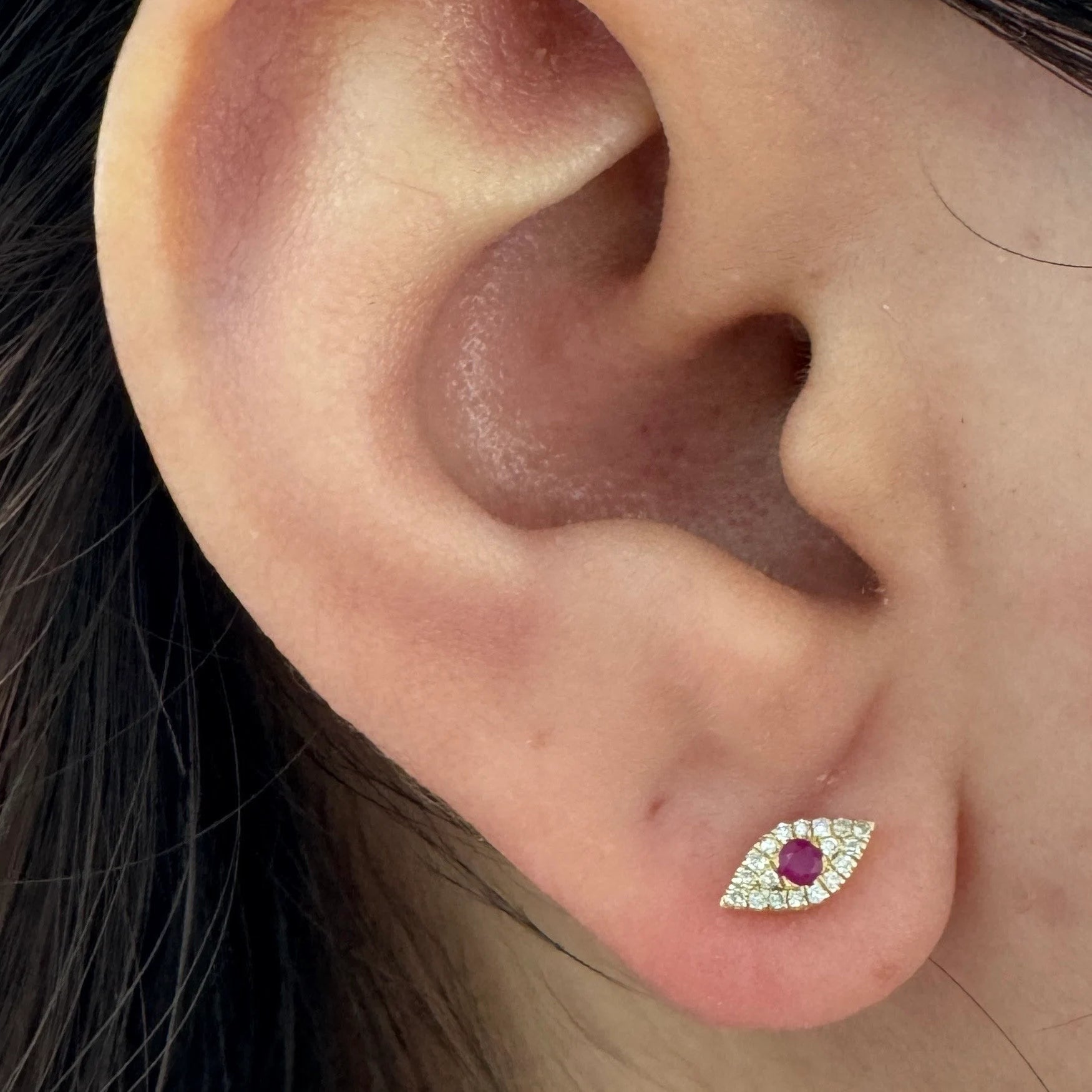 Diamond Eye Ear Studs