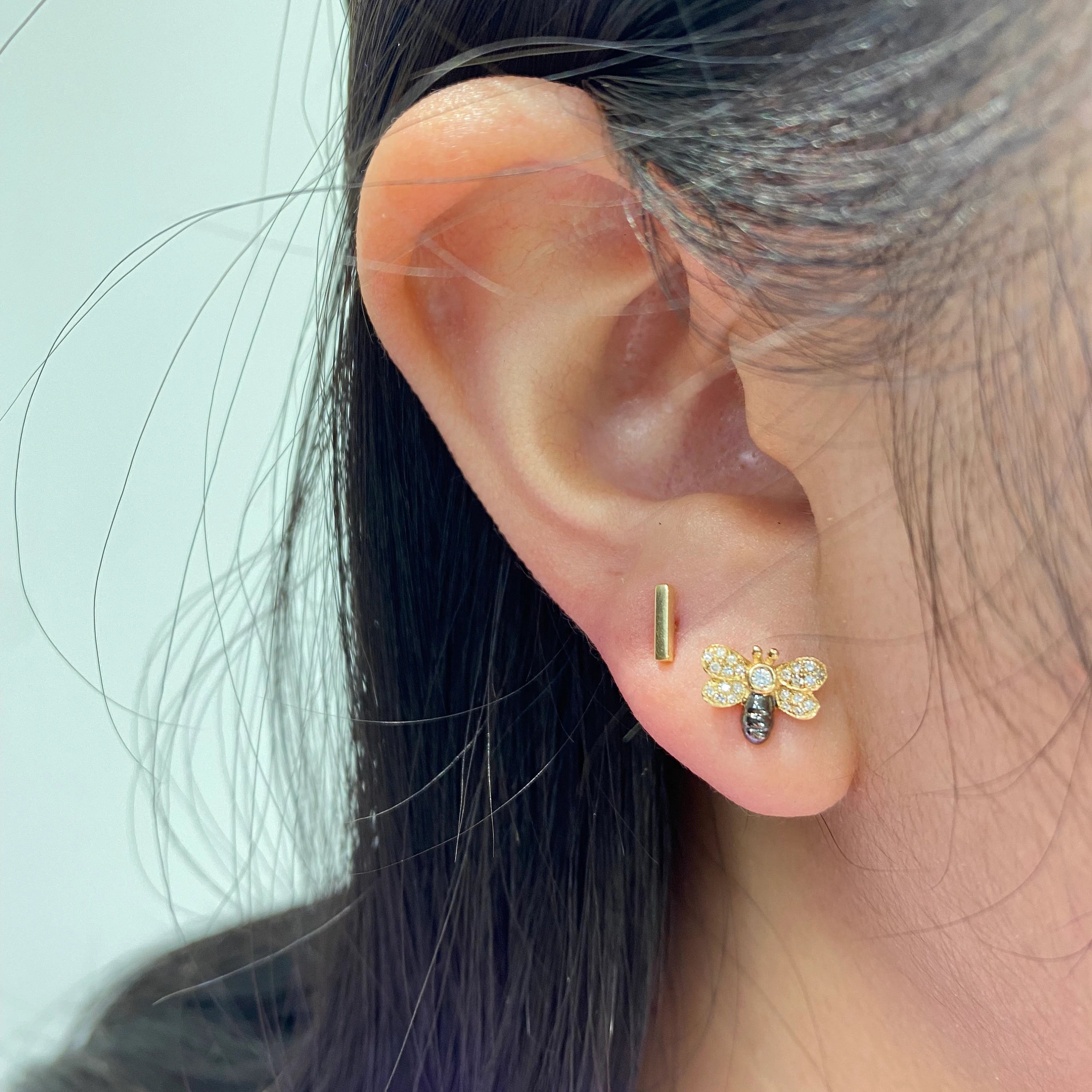 Bumble Bee Ear Studs