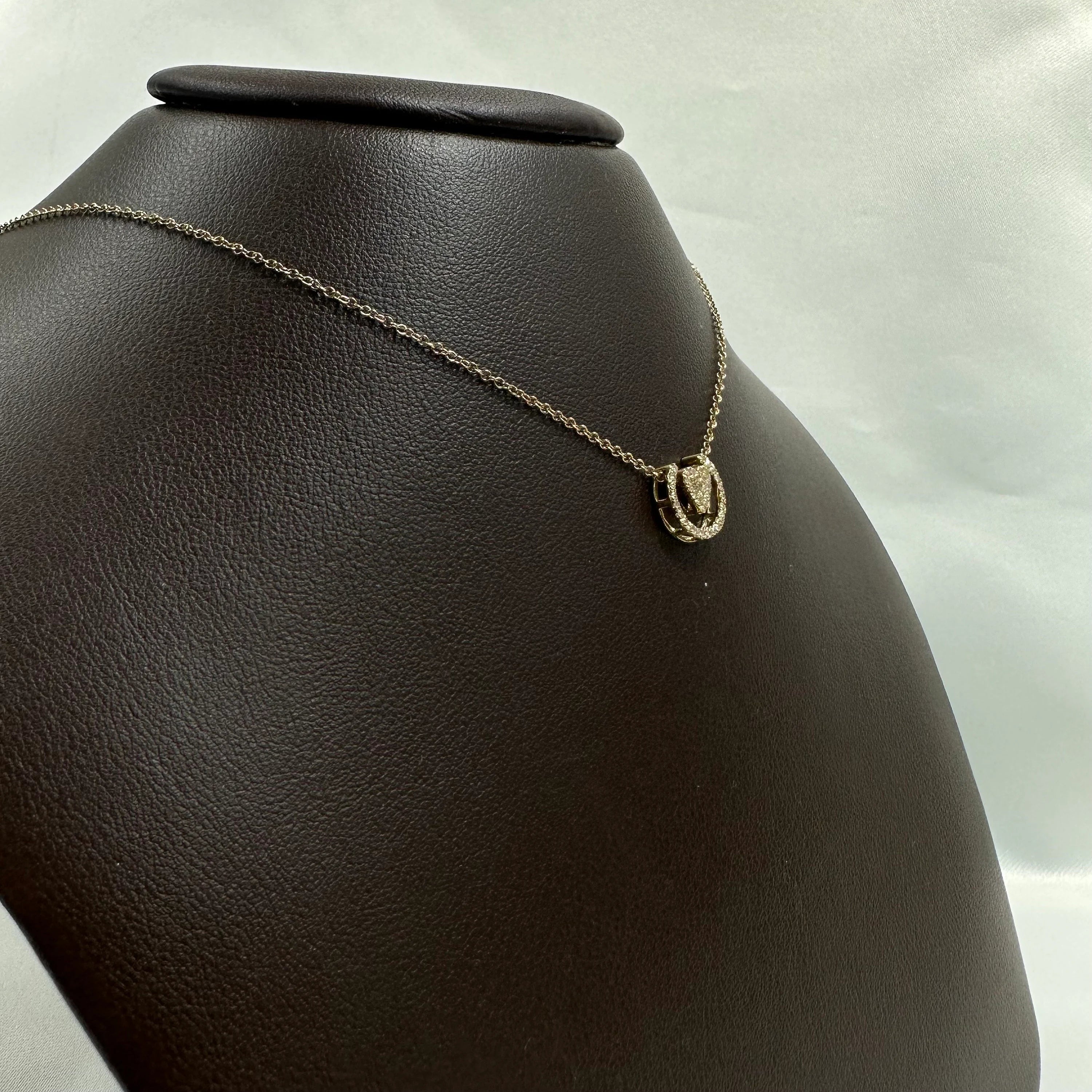 Diamond Ringed Heart Chain