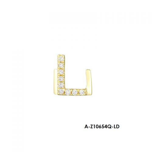 Diamond Sliding Letter L Charm