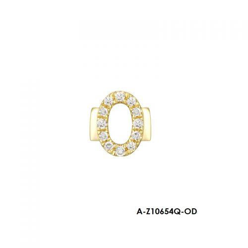 Diamond Sliding Letter O Charm