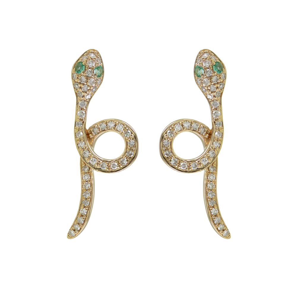 Diamond Snake Earrings