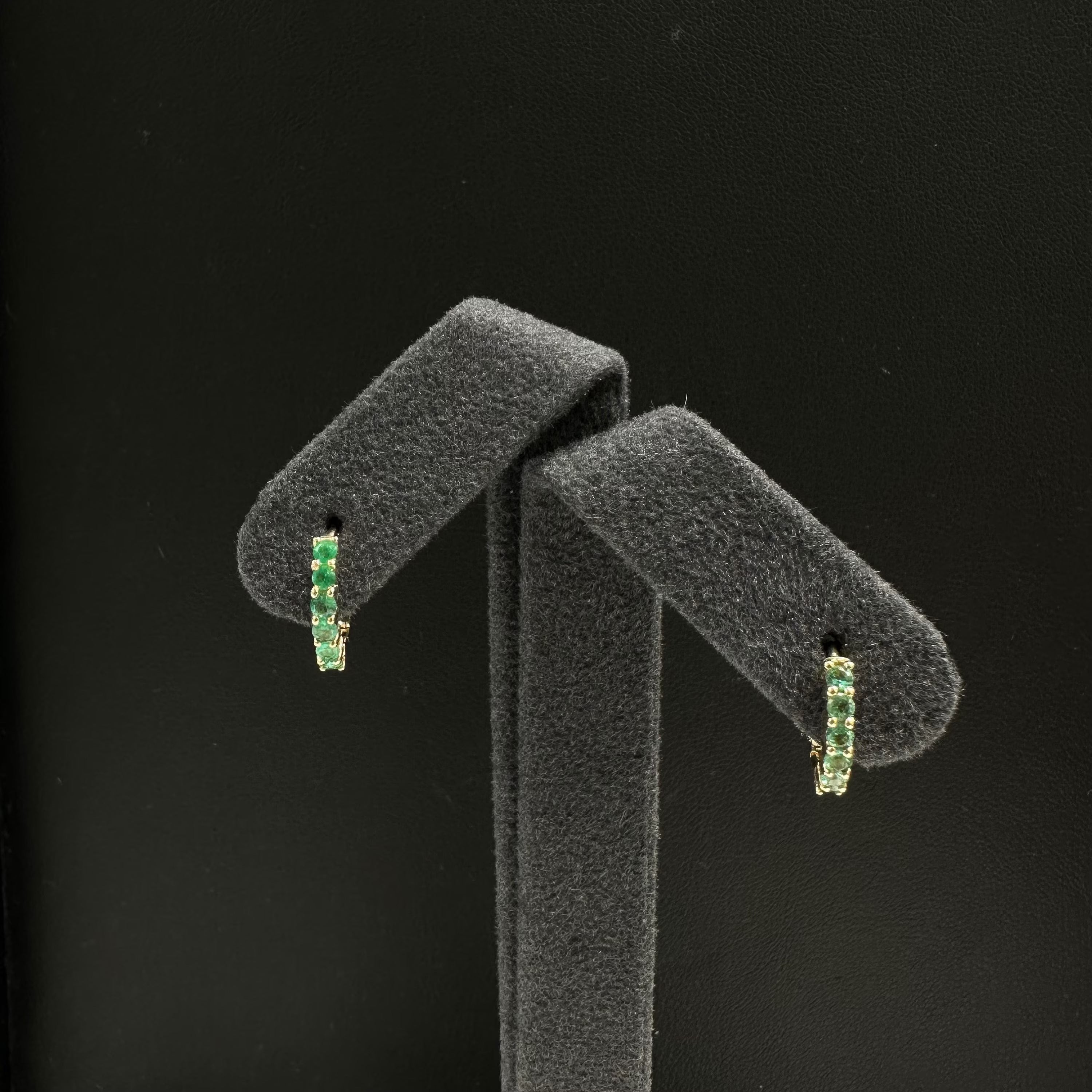 Blue Sapphire Huggie Studs