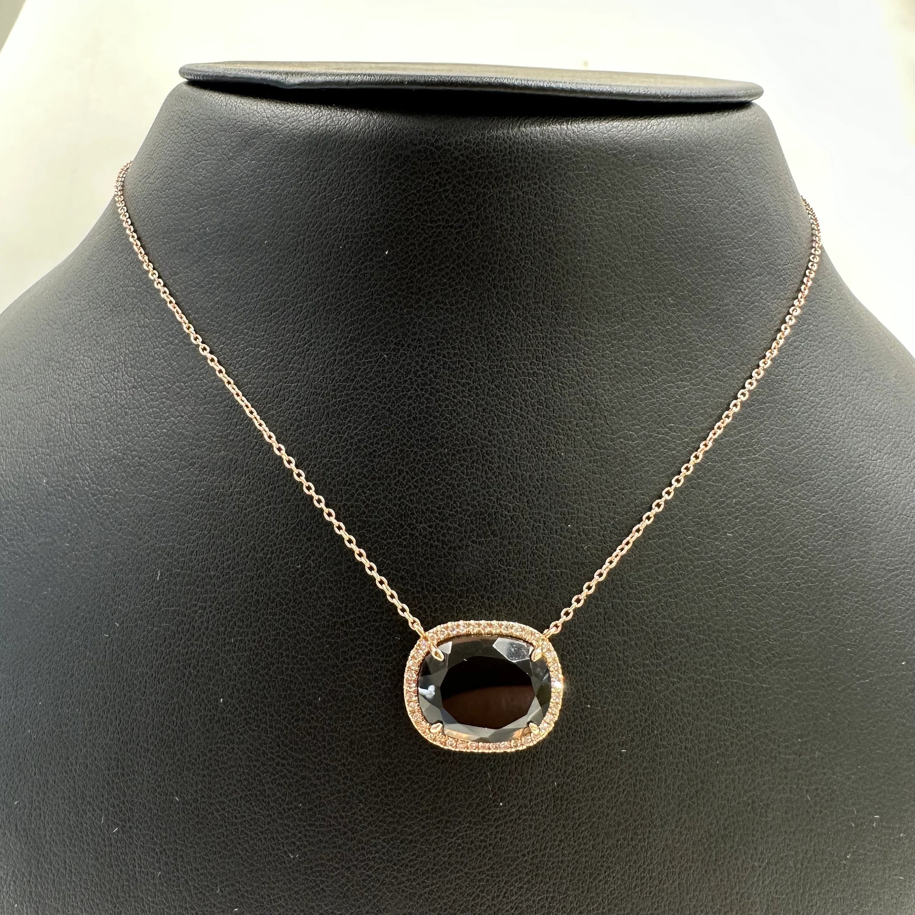 Diamond Pink Amethyst Necklace