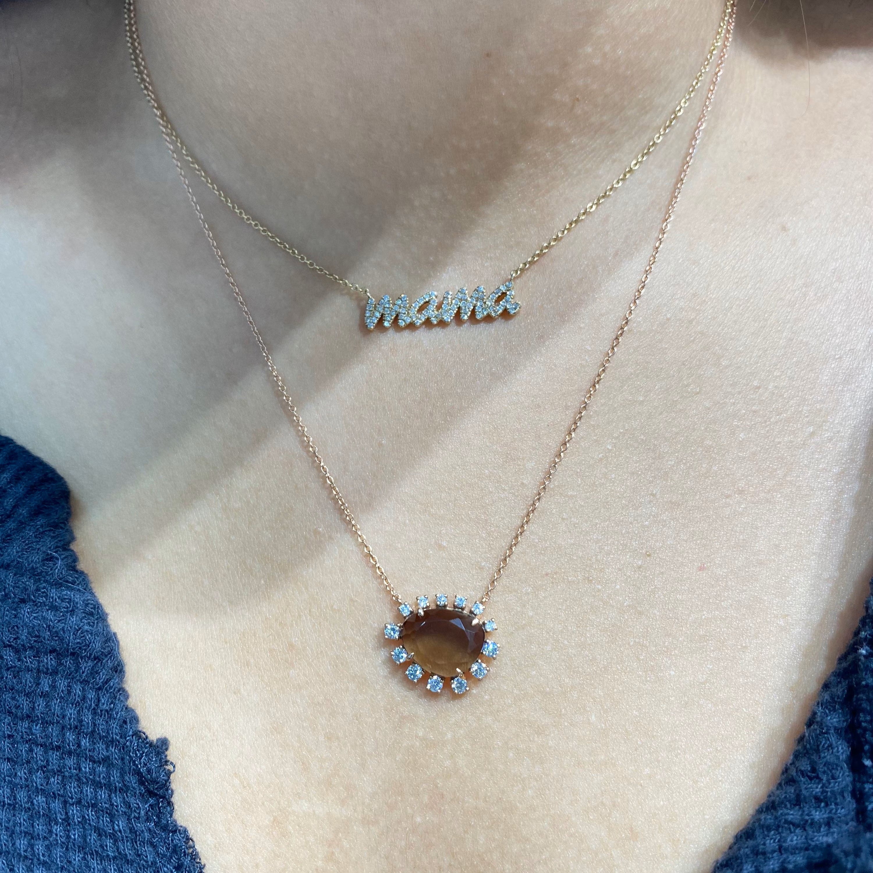 Diamond Fringed Smoky Necklace