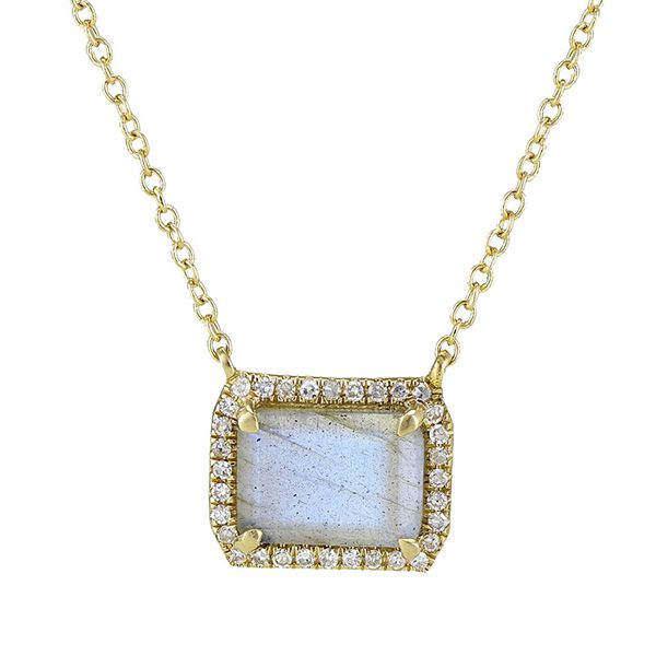 Diamond Square Labradorite Necklace