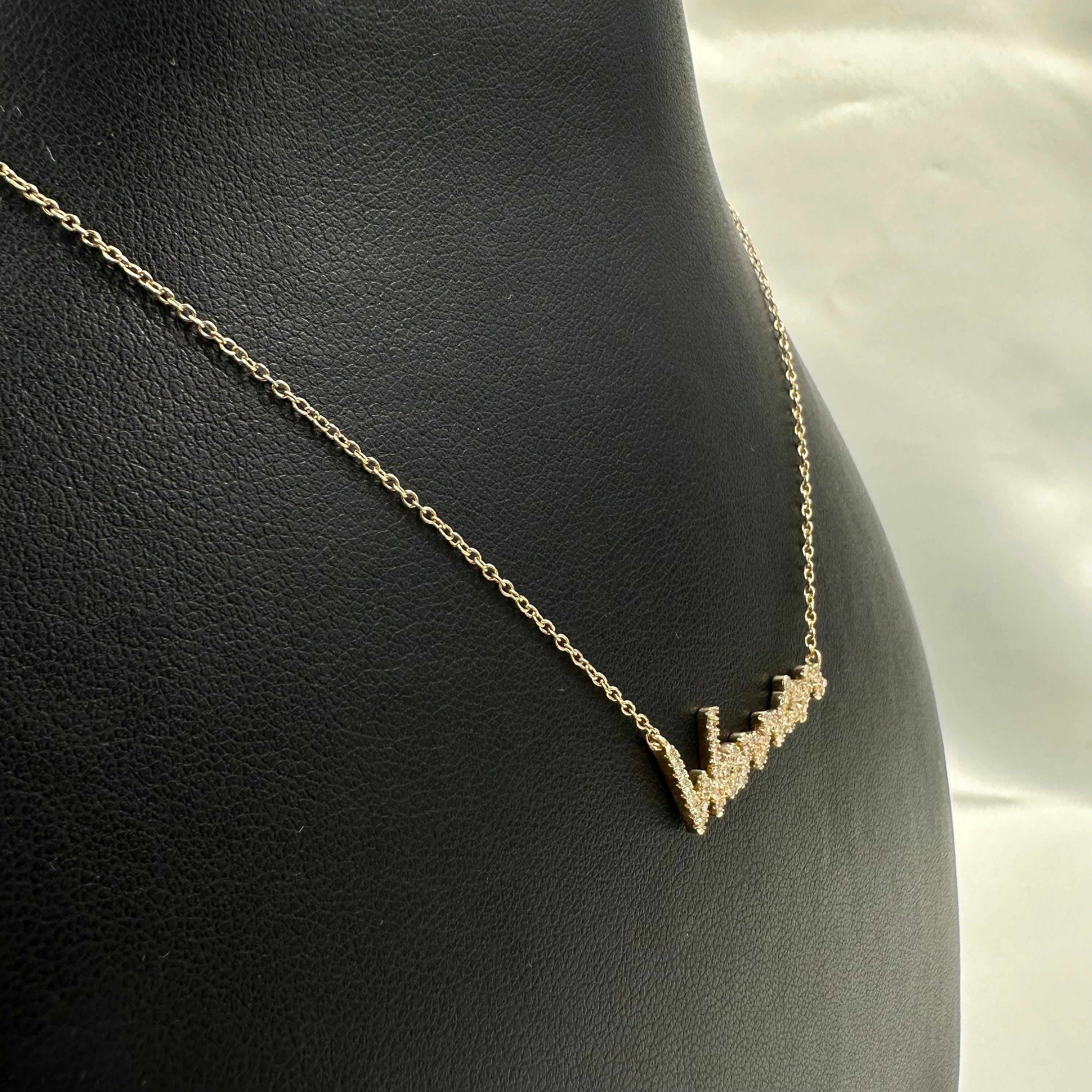 Diamond Name Tag Necklace