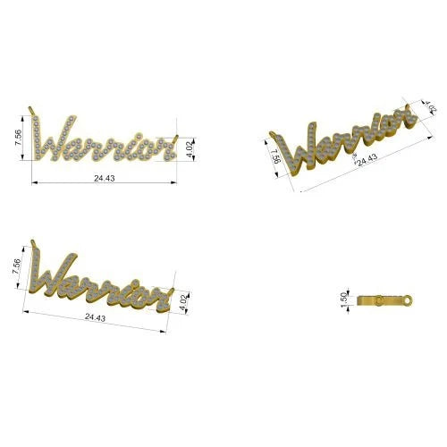 Diamond Name Tag Necklace