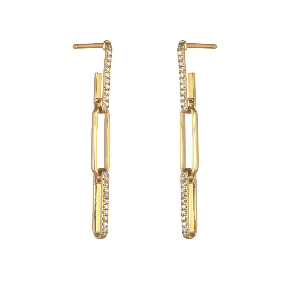 Chain Link Diamond Earring