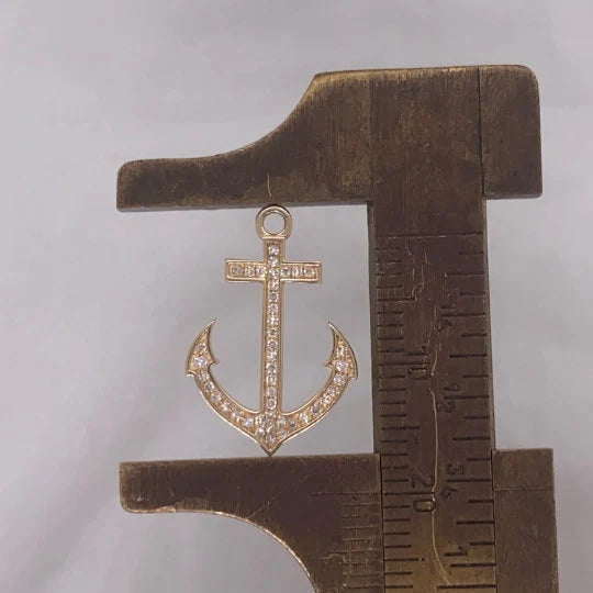 Diamond Anchor Charm