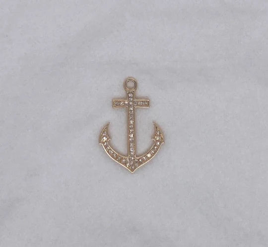 Diamond Anchor Charm