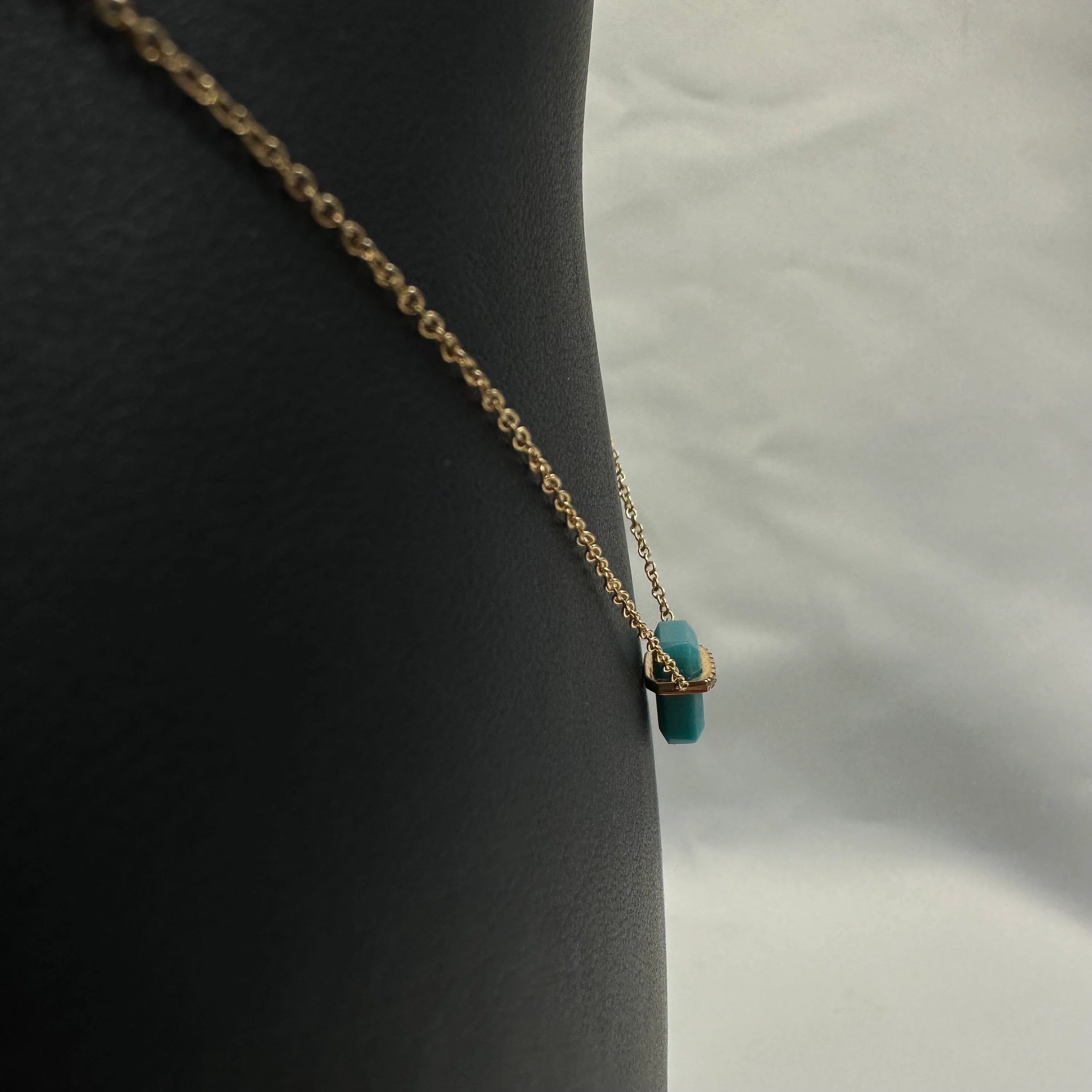 Diamond Labradorite Necklace
