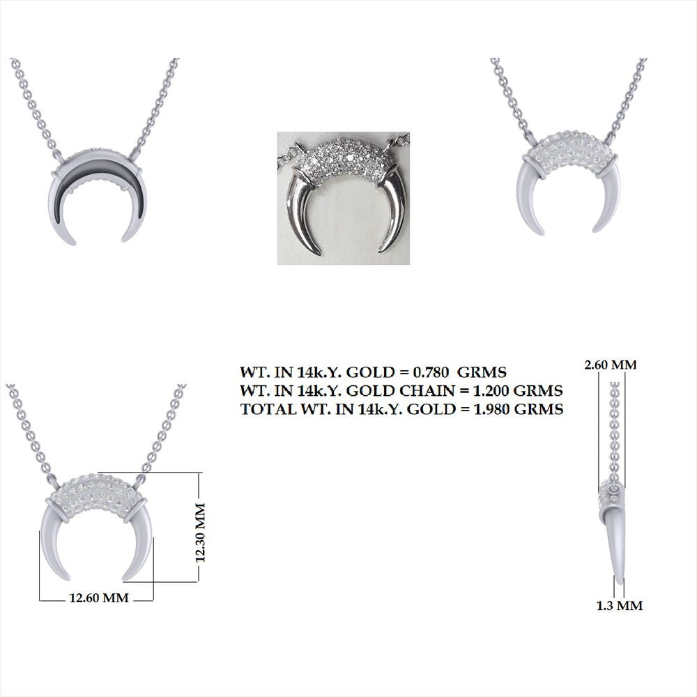 Diamond Horn Necklace