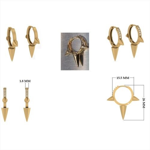 Circular Petal Spike Ear Tops