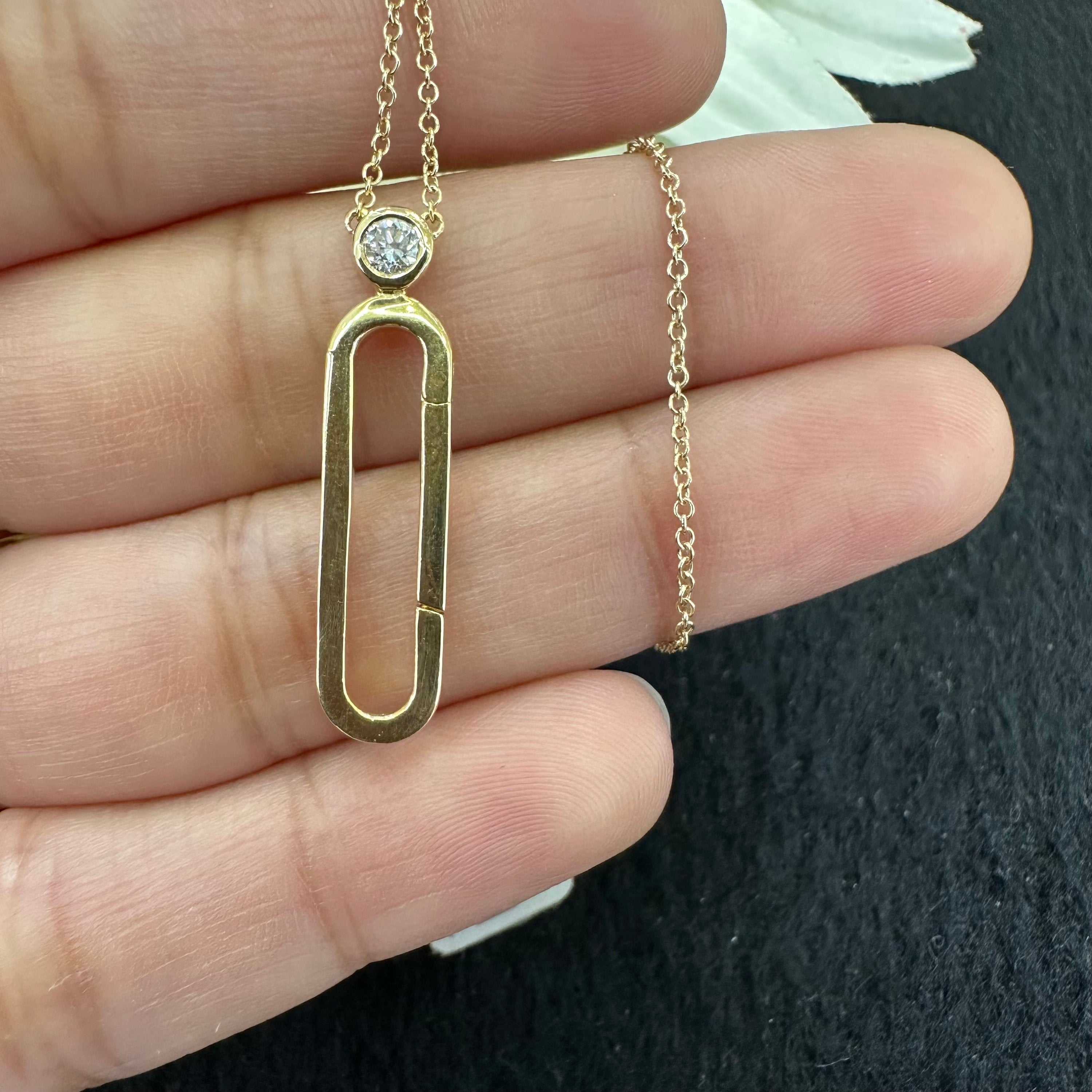 Charm Holder Pendant Necklace